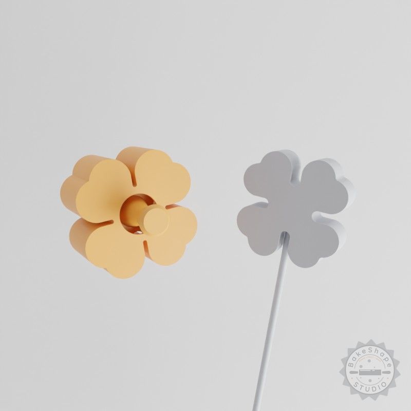 Clover Cake Pop Mold, Shamrock Leaf Design, 2-Piece Fortune Leaf Set