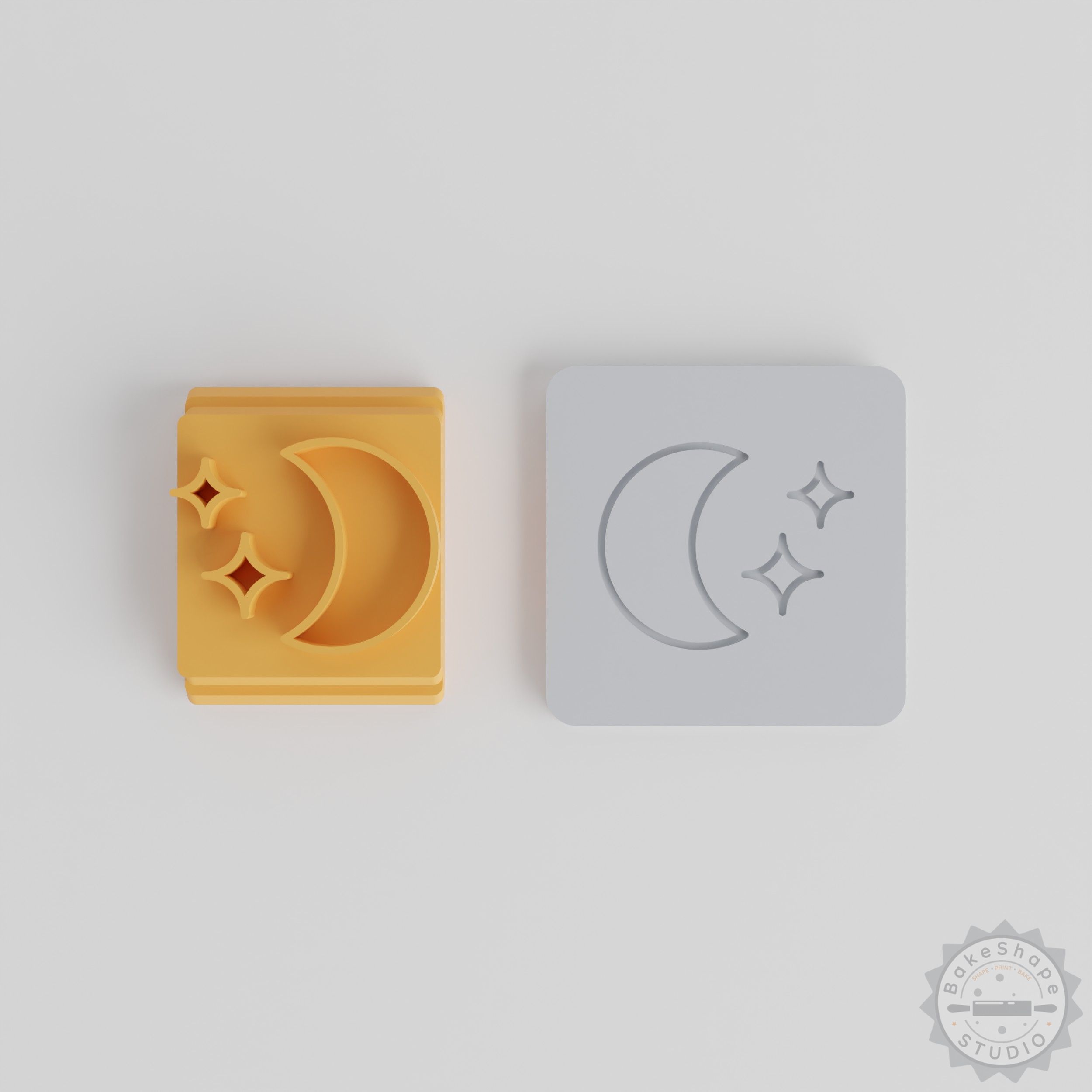 Moonlight Stamp Tile Set, 5 Design Sizes, Perfect for Clay and Cookies