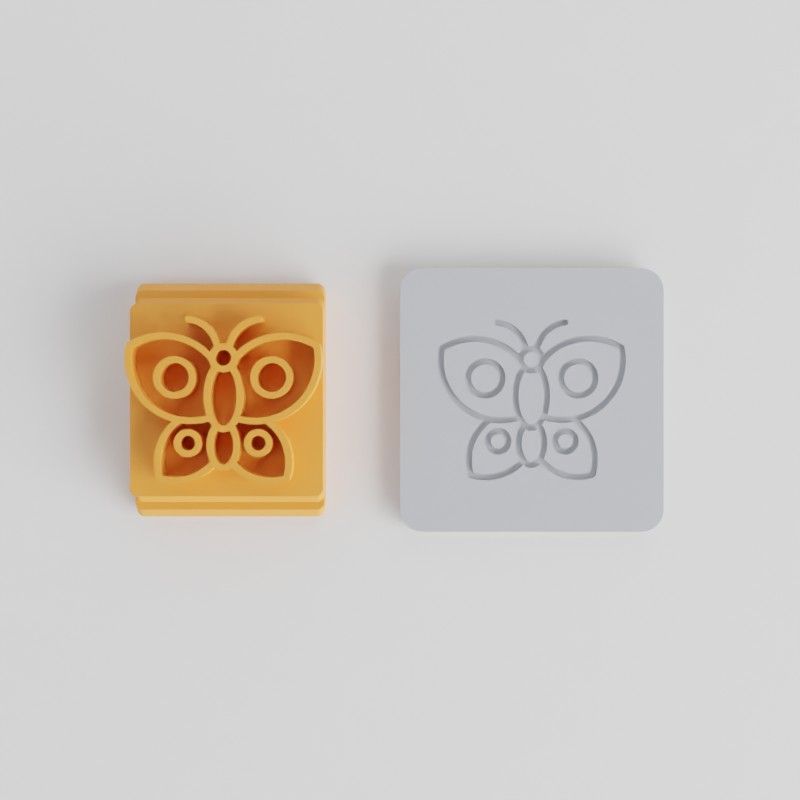 Butterfly Stamp Tile Set, 5 Sizes for Clay, Cookies, Fondant, Crafting