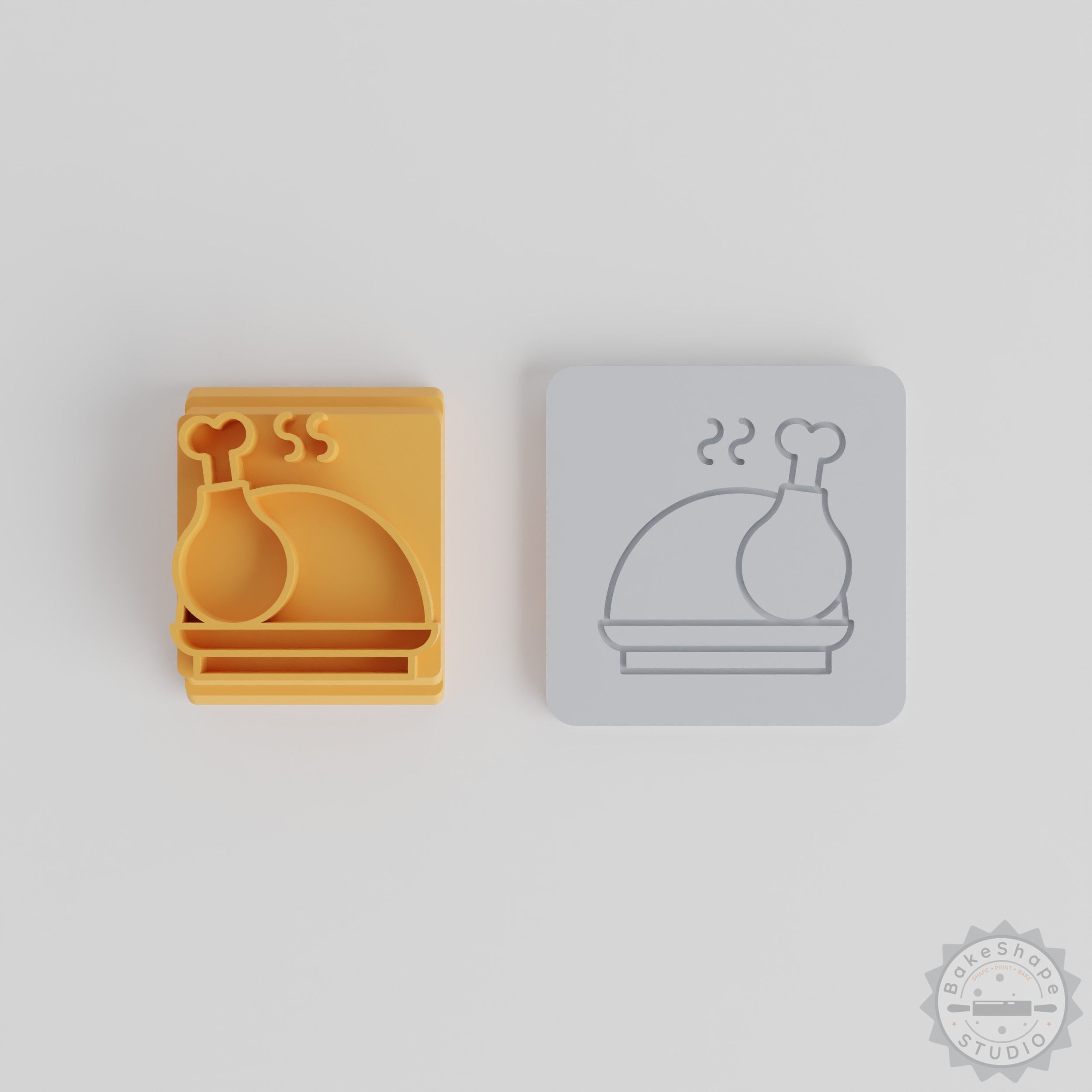Turkey Stamp Tile Set, 5 Sizes 20-40mm, Perfect for Clay, Cookie, Fondant Designs