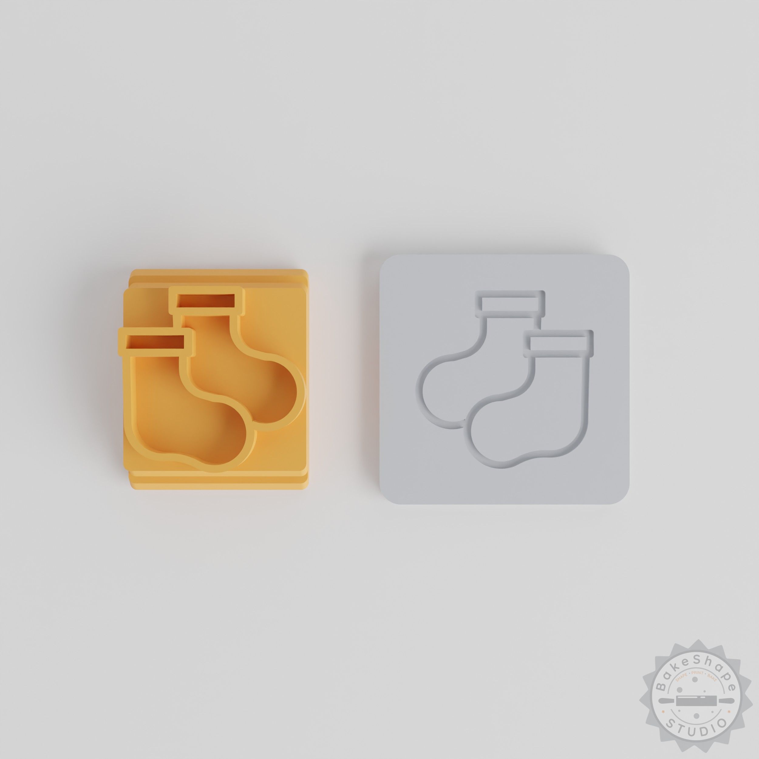 Christmas Stocking Stamp Tile Set, 5 Sizes, Perfect for Clay, Cookies, Fondant