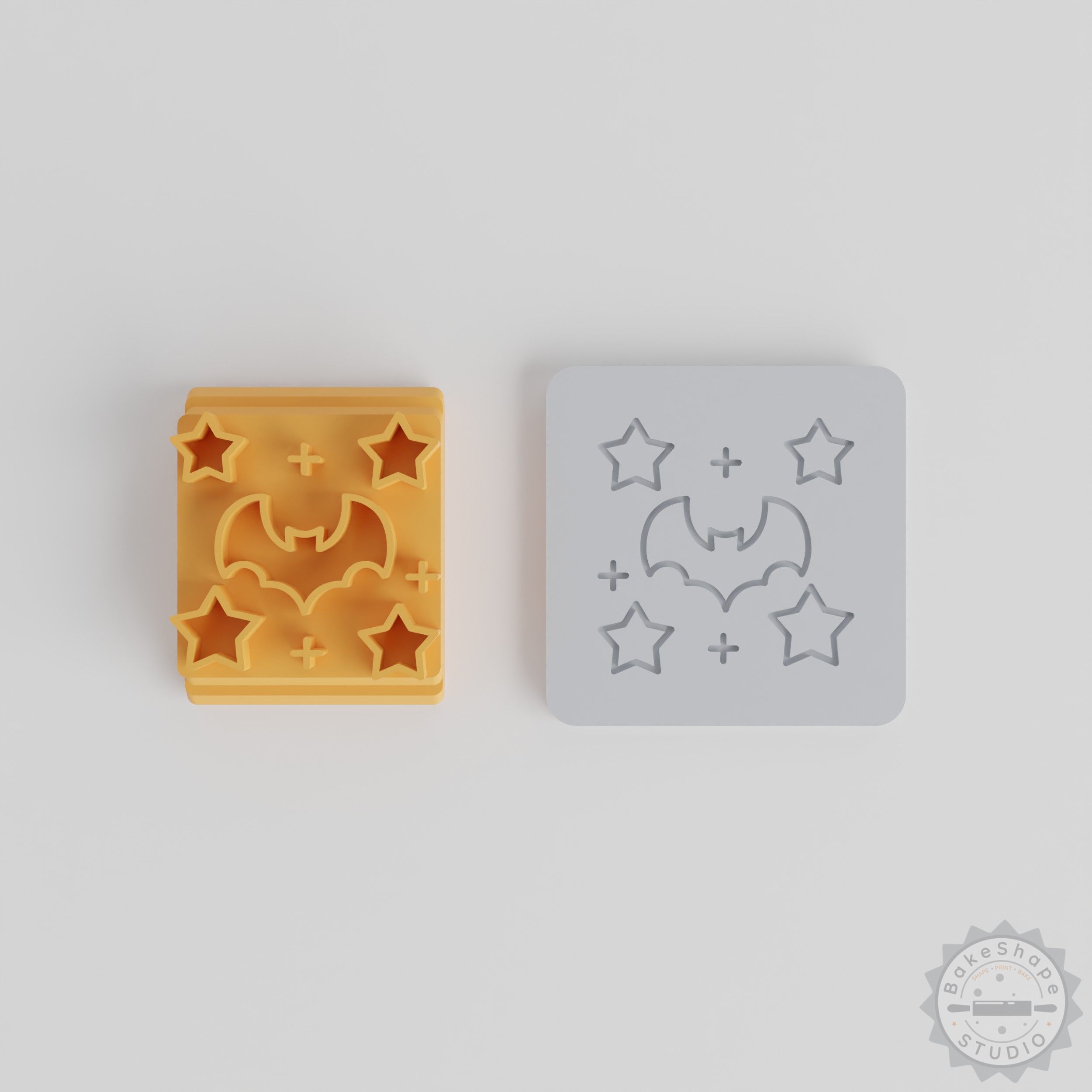 Halloween Stamp Tile Set, Spooky Motifs, 5 Sizes, Perfect for Clay, Cookies, Fondant