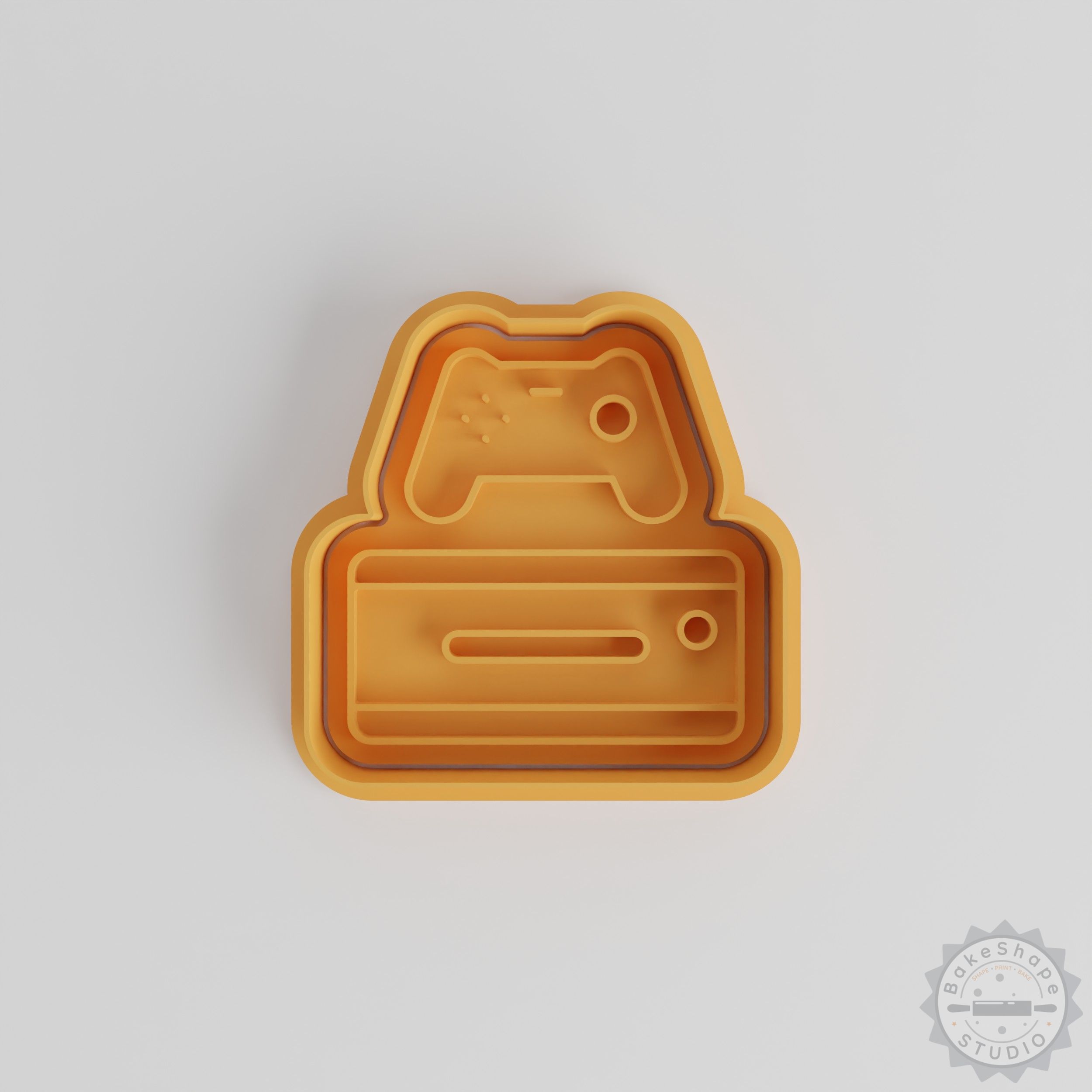 Gaming Console Shape Cutter, Stamp Set for Cookies, Fondant, 6 Piece S/M/L