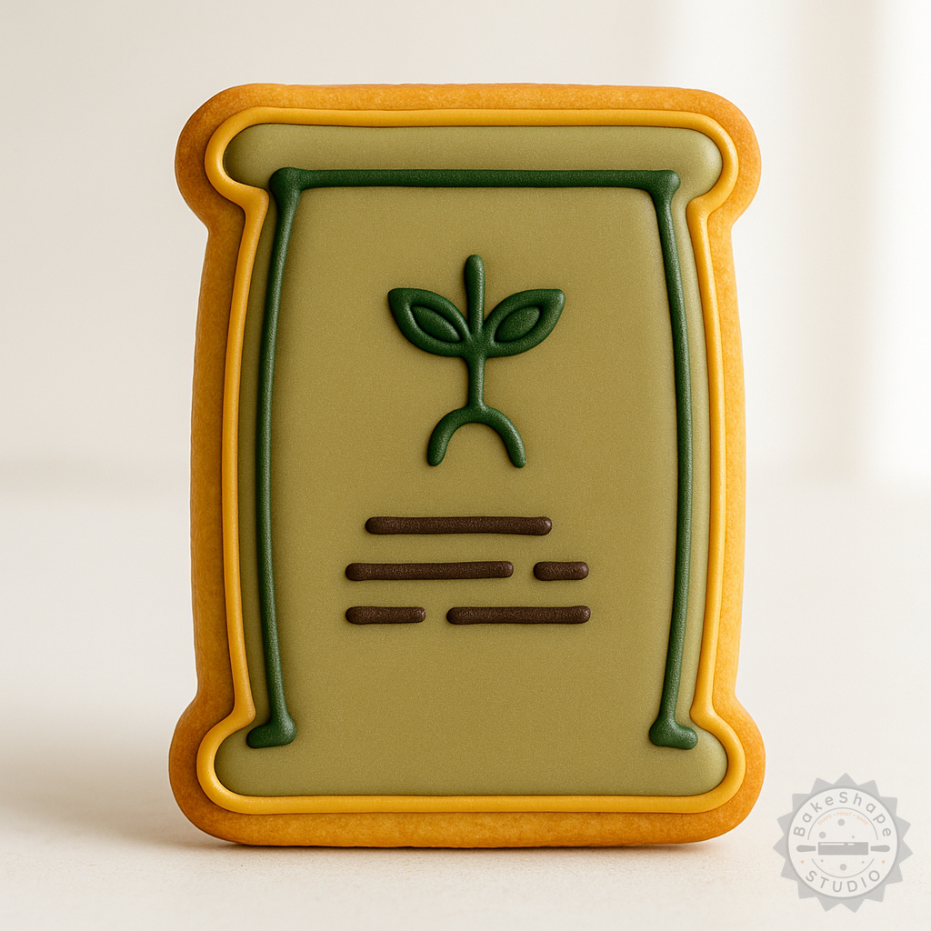Decorated example 1 of Fertilizer Shape Cutter and Stamp Set, 6-Piece Cookie, Fondant Decorating Tools