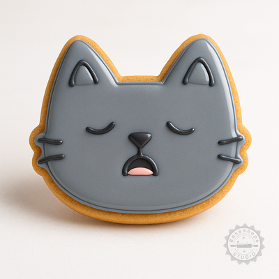 Decorated example 1 of Tired Shape Cutter and Stamp, 6-Piece Set for Cookies and Fondant, Includes S/M/L Sizes