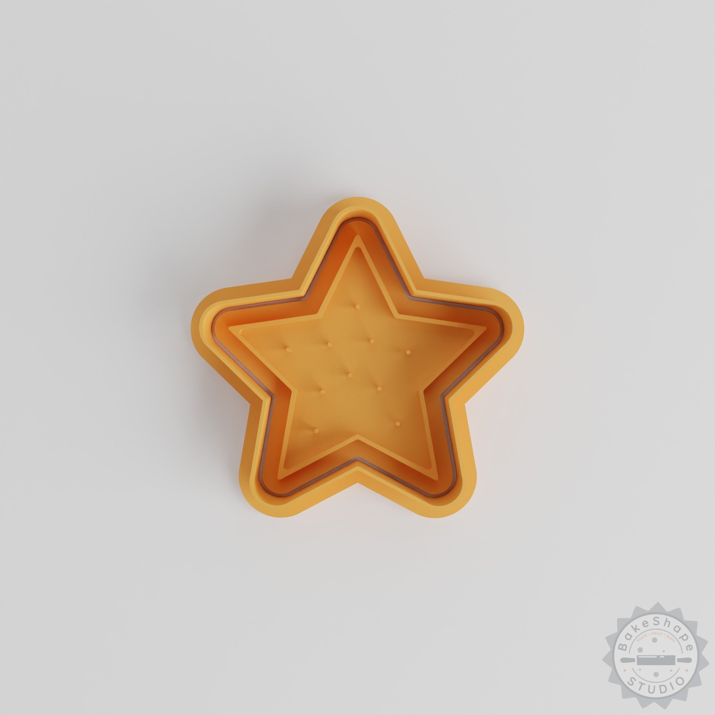 Star Shape Cutter and Stamp Set, Cookie Fondant Decoration Tools, 3 Sizes, 6 Pieces