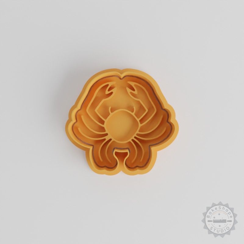 Cancer Zodiac Cookie Cutter Set, Astrology Crab Shape Set, Bake 3 Sizes, 6-Piece Horoscope Fondant Stamps