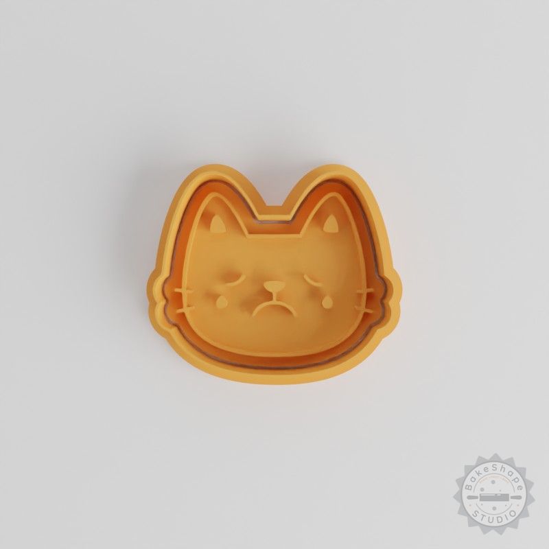Cry Cookie Cutter Stamp Set, 6-Piece, Sad Face Designs, Perfect for Cookies Fondant