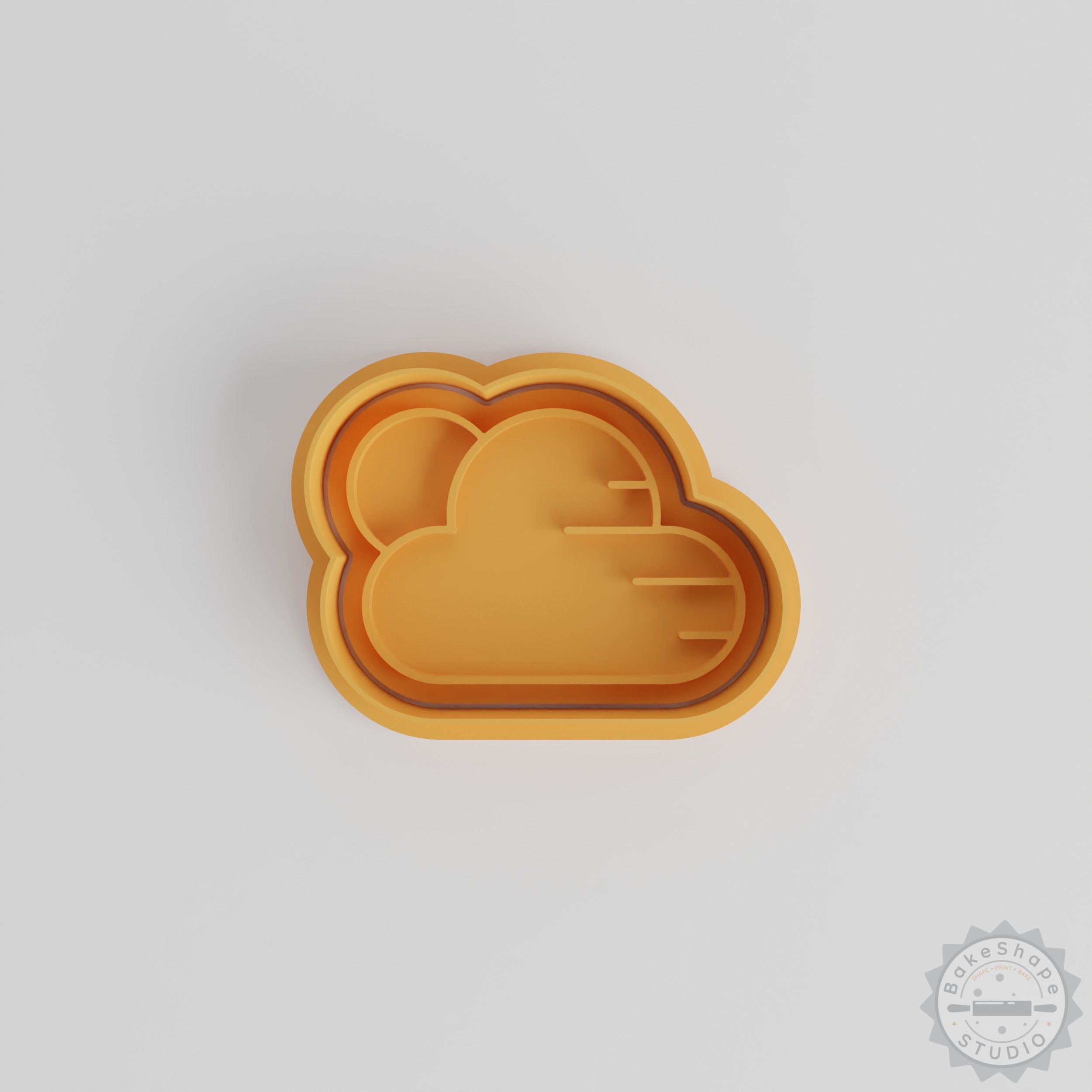 Weather Cookie Cutter and Stamp Set, Cloudy Sky & Sun, 6-Piece Fondant Shape Bundle