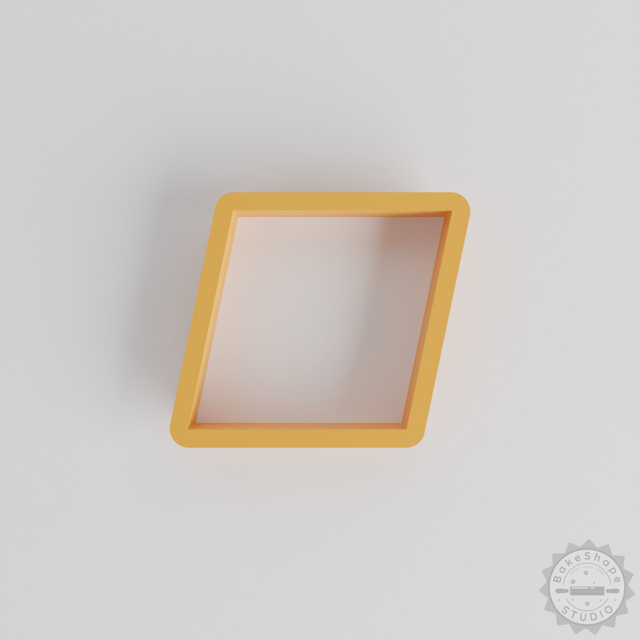 Rhombus shape cutter set with 18 sizes STL for 3D printing geometric cookies and fondant shapes