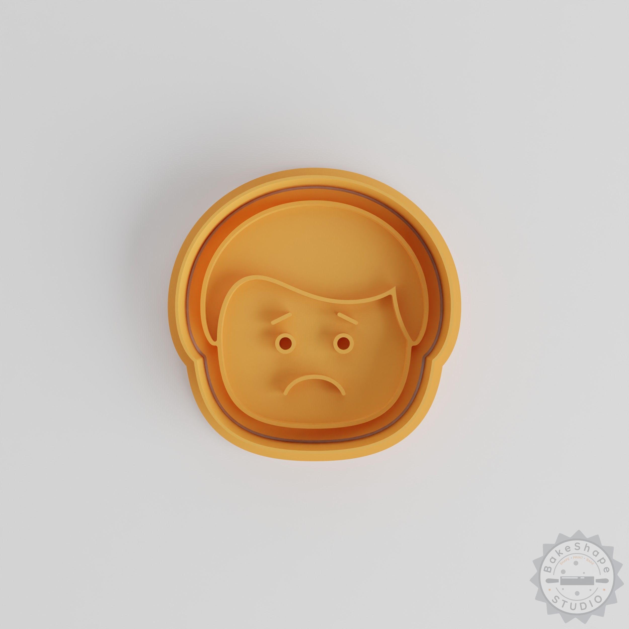 Sad Face Cookie Cutter Set, 6 Pcs, Emoji Fondant Stamp, S/M/L Shapes, Kawaii Emoticon Baking Tool