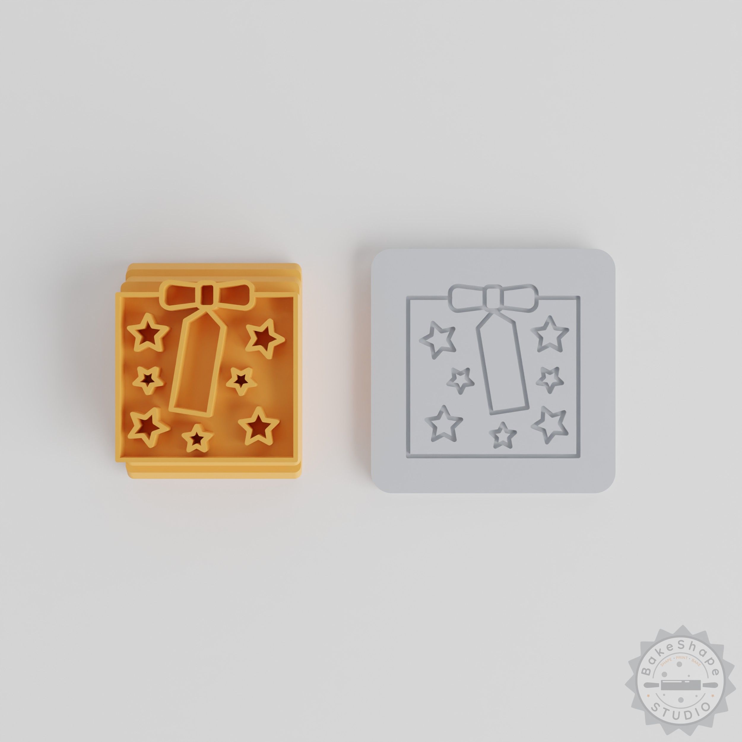 Gift Stamp Tile Set, 5 Sizes, Perfect for Clay and Fondant, Halloween Party Present