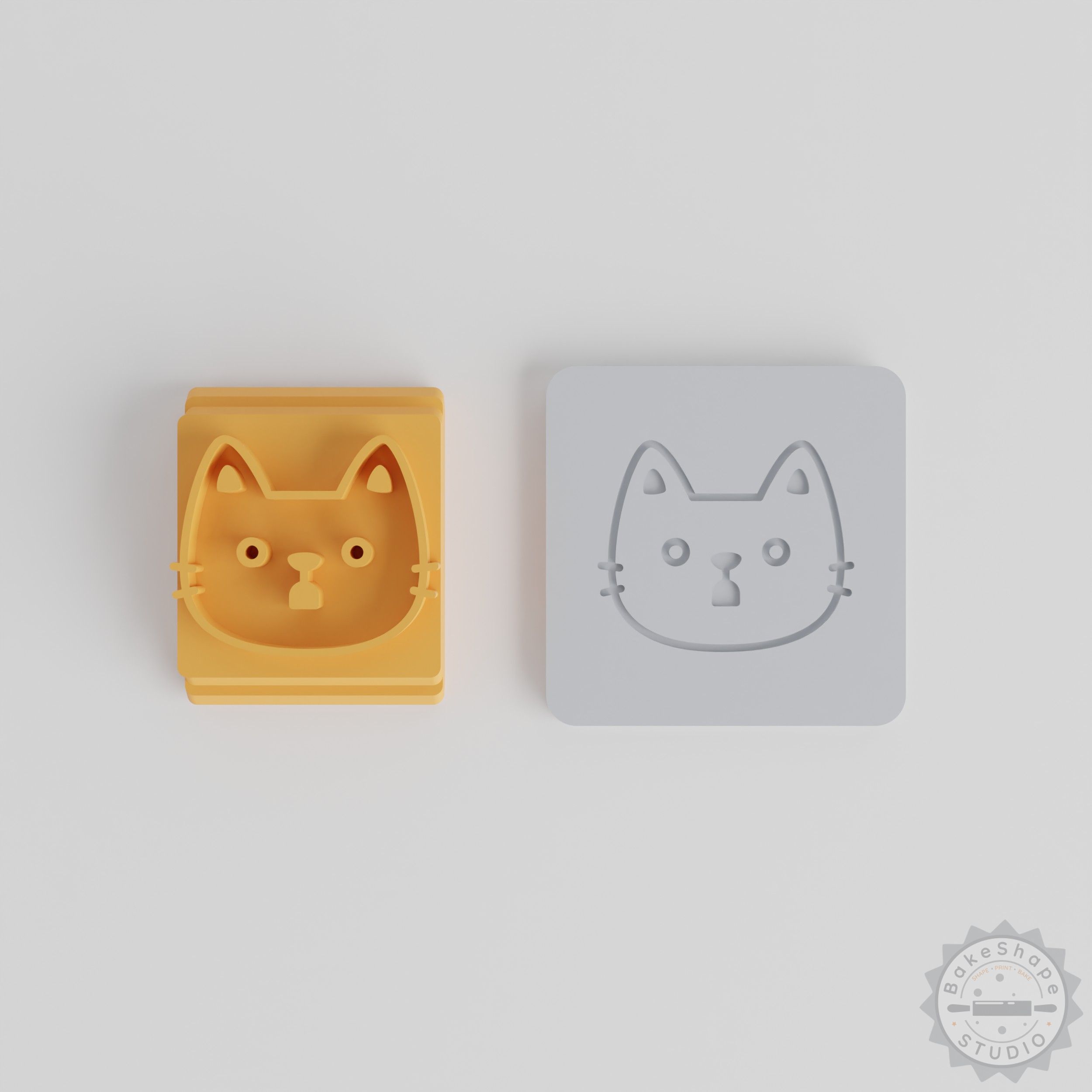 Shocked Emoji Stamp Tile Set, 5 Sizes, Perfect for Clay, Cookies, Fondant