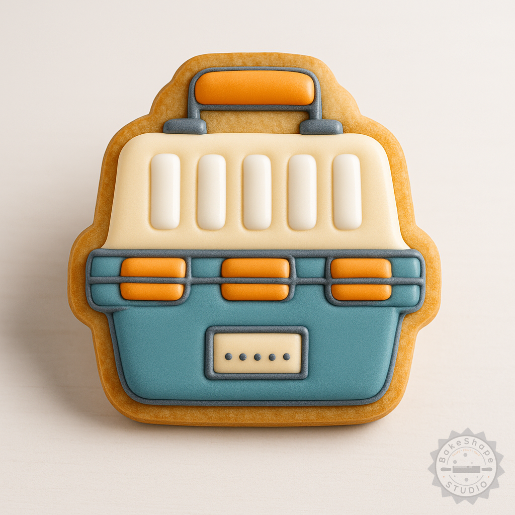 Decorated example 1 of Carrier Bundle: Pet Transport Box with Cookie Cutters & Shape Stamps, 6-Piece Set, S/M/L Sizes