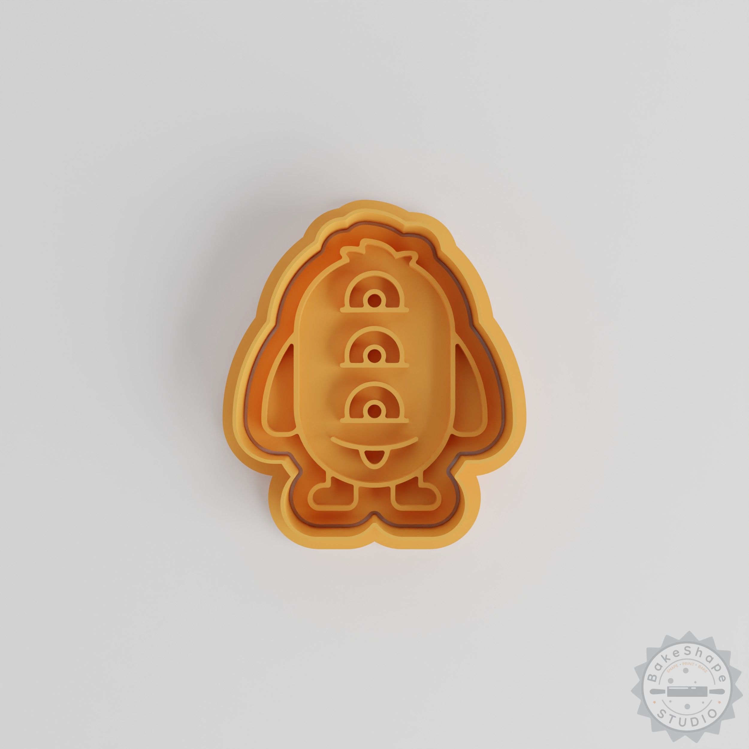 Three Story Eyes Monster Cookie Cutter and Stamp Set, 6-Piece, S/M/L Sizes