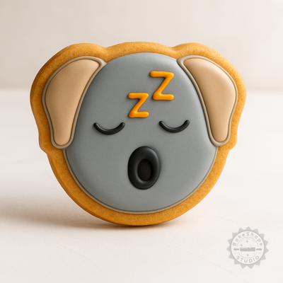 Decorated example 1 of Peaceful Pooch Cookie Cutter Set, 6-Piece, Includes S/M/L Shape Cutters and Stamps for Cookies and Fondant