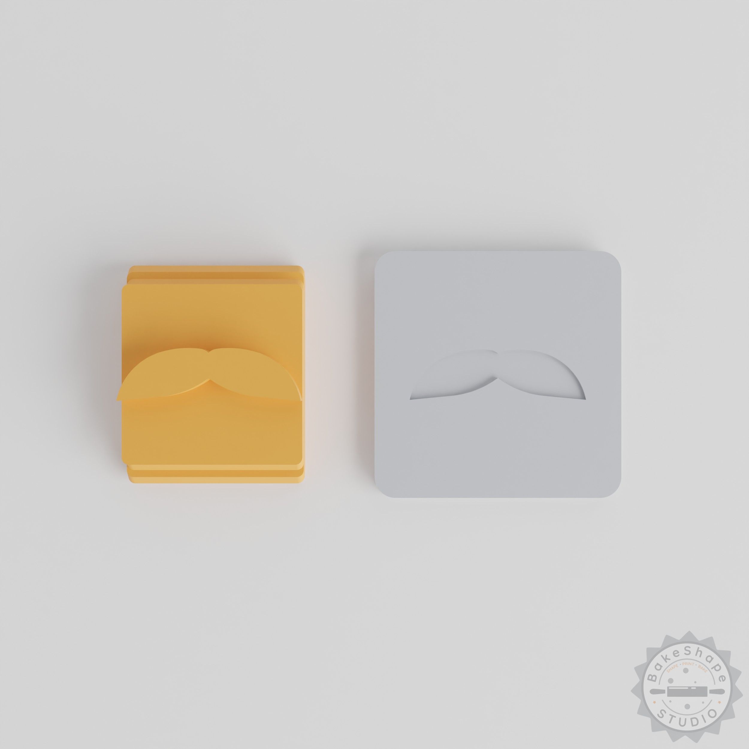 Moustache Stamp Tile Set, 5 Sizes, Ideal for Clay, Cookies, Fondant Designs