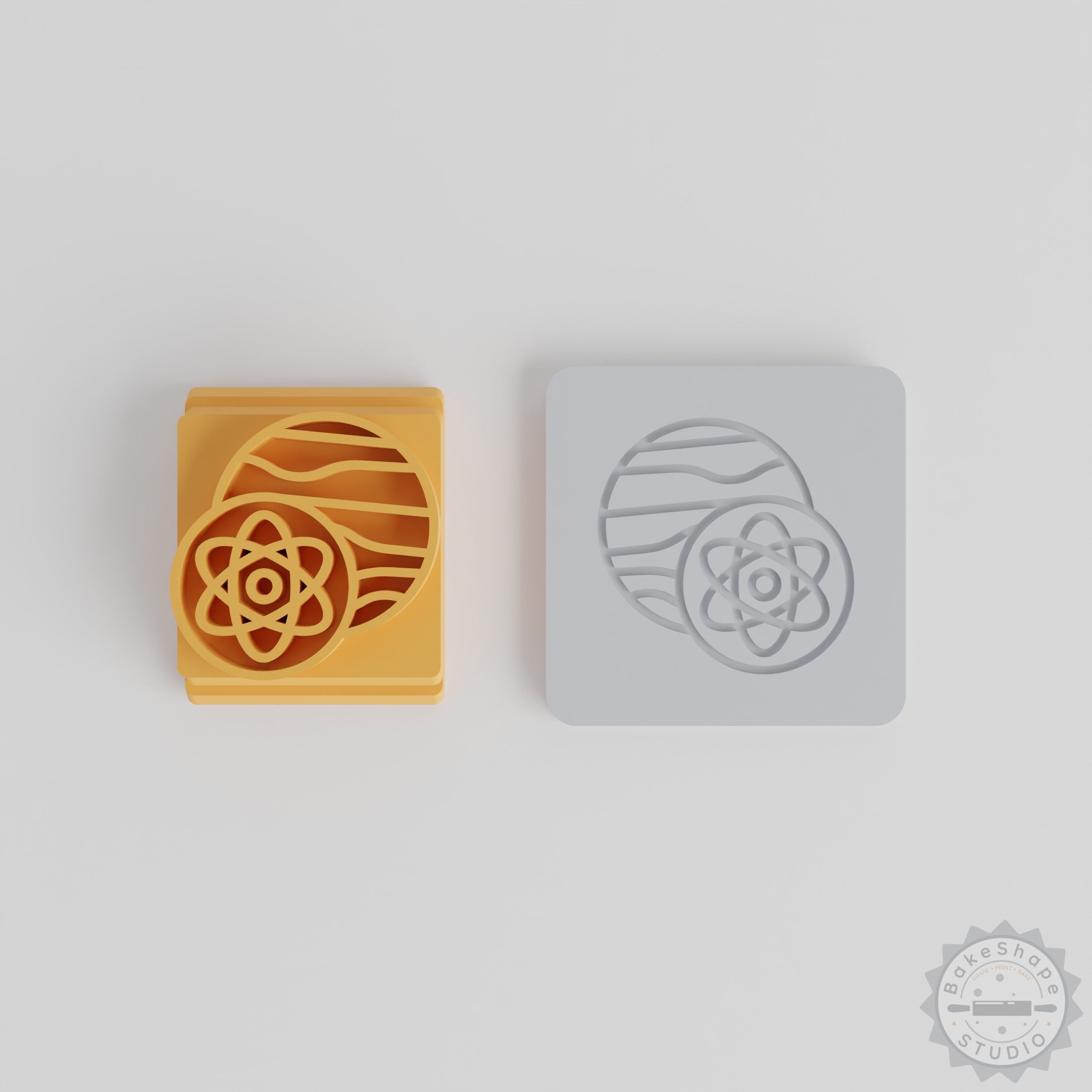 Space Exploration Stamp Set, 5-Piece Planetary Motif, Clay and Cookie Use