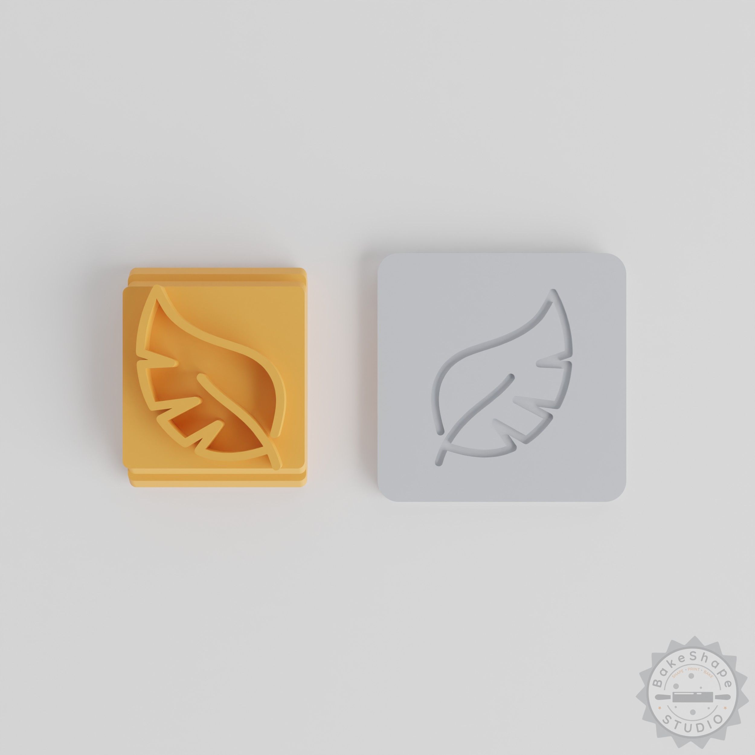 Leaf Stamp Tile Set, 5 Sizes for Clay, Cookies & Fondant, Botanical Crafting Tool