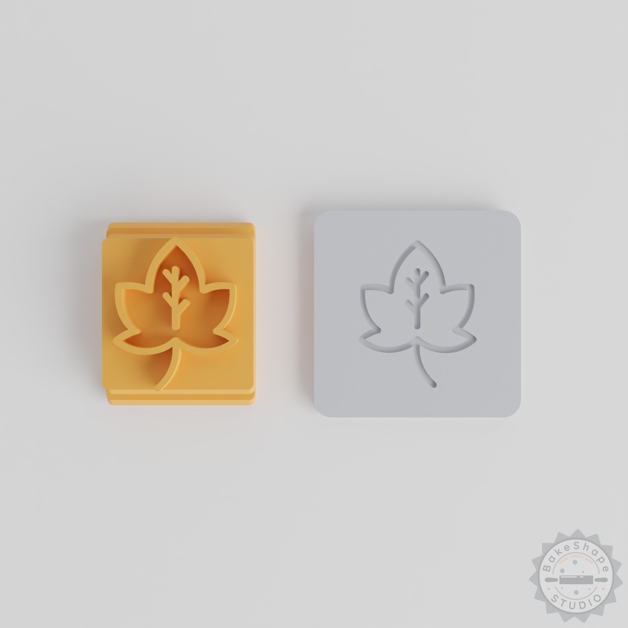 Maple Leaf Stamp Tile Set, 5 Sizes, Perfect for Clay, Cookies, Fondant, Autumn Leaf Motif