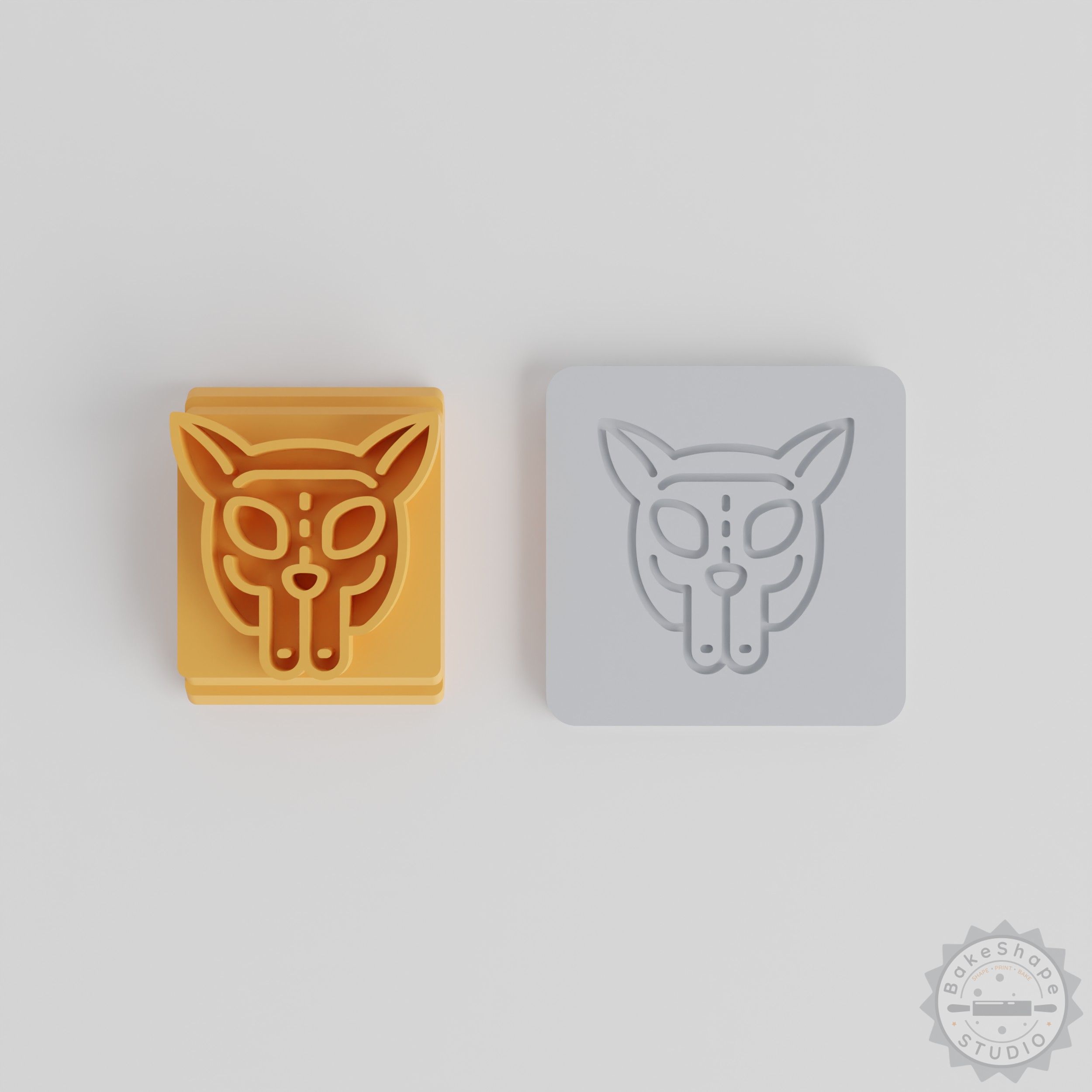 Cat Stamp Tile Set, 5 Motif Sizes for Clay, Cookies, Fondant - Sugar Skull, Day of the Dead Design