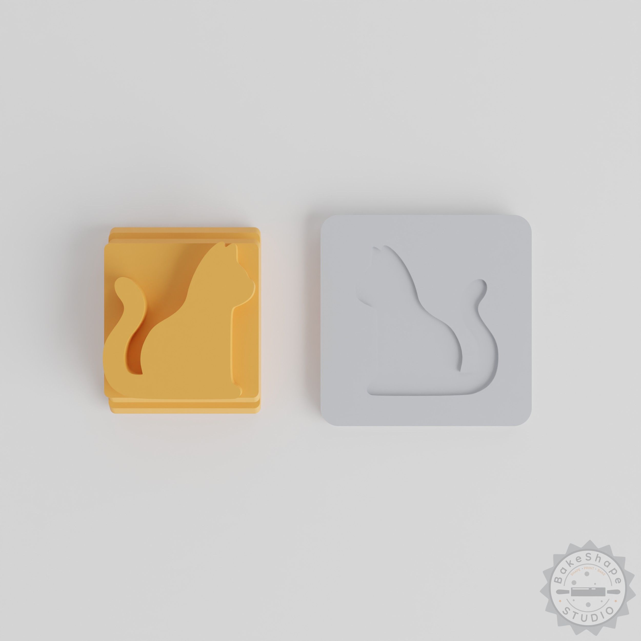 Cat Stamp Tile Set, 5 Sizes Perfect for Clay, Cookies, Fondant, Animal Design