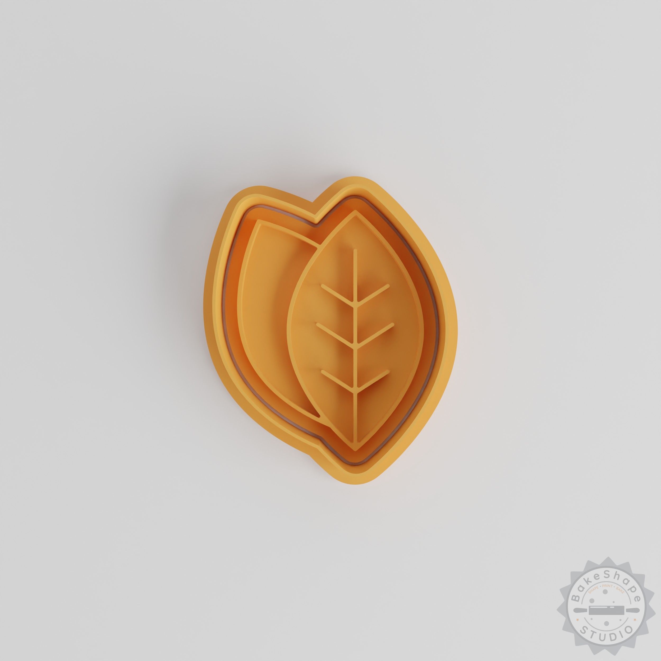 Leaf Shape Cutter and Stamp Set, Perfect for Cookies and Fondant, 6-Piece, S/M/L Sizes, Nature Eco Foliage Design