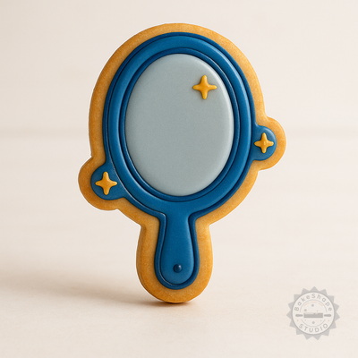 Decorated example 1 of Magic Mirror Set, Cookie & Fondant Cutter, Shape Cutter & Stamp, 3 Sizes S/M/L