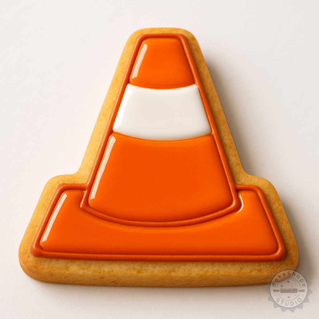 Decorated example 1 of Cone Shape Cutter and Stamp Set, Perfect for Cookies and Fondant, Includes 6 Pieces, Sizes S/M/L