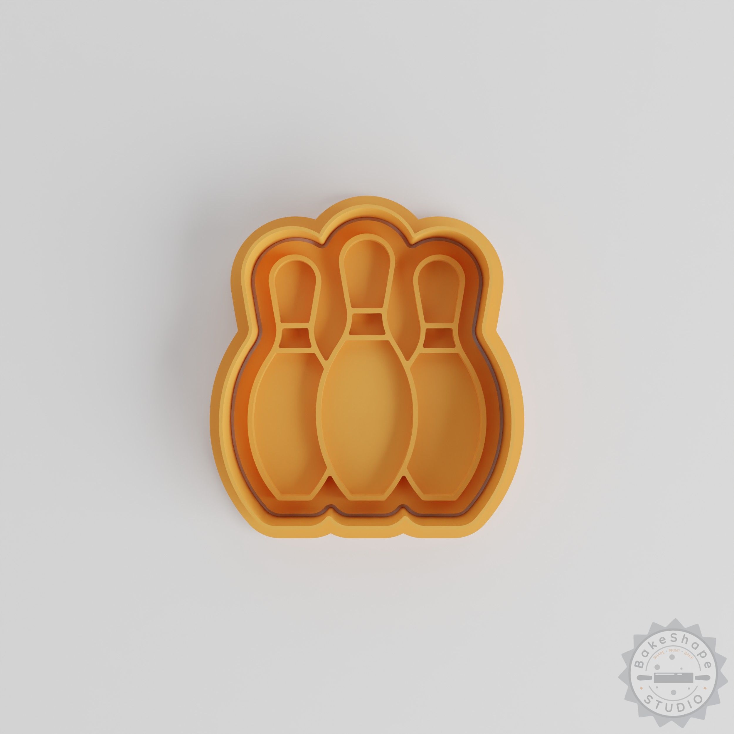 Bowling Cookie Cutter and Stamp Set, Shapes Perfect for Fondant, 6-Piece Set with S/M/L Sizes