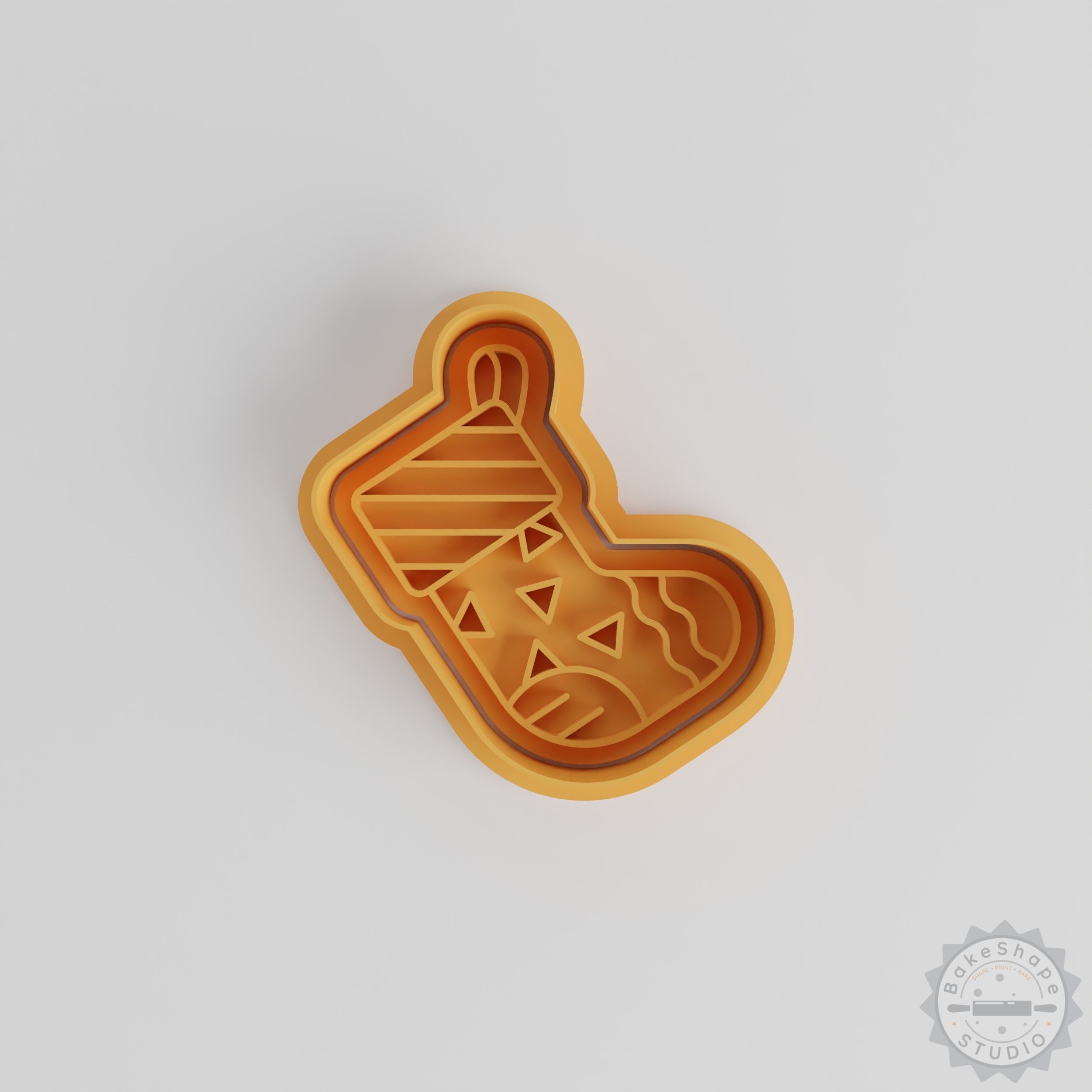 Christmas Stocking Cookie Cutter and Stamp Set, 6 Pieces, Perfect for Fondant, Includes 3 Sizes