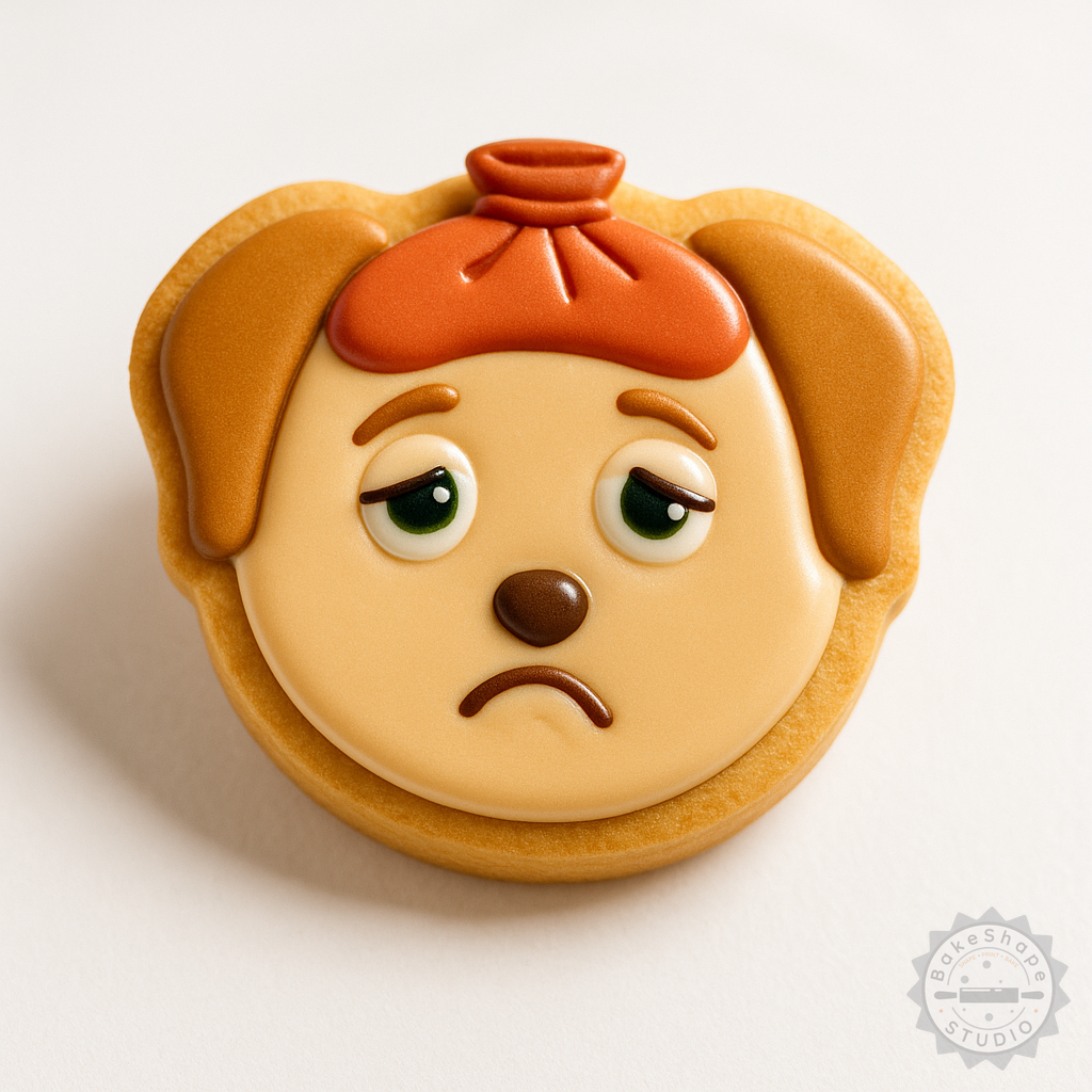 Decorated example 1 of 6-Piece Dog Shape Cookie Cutter & Stamp Set, Small/Medium/Large Sizes, Perfect for Cookies & Fondant