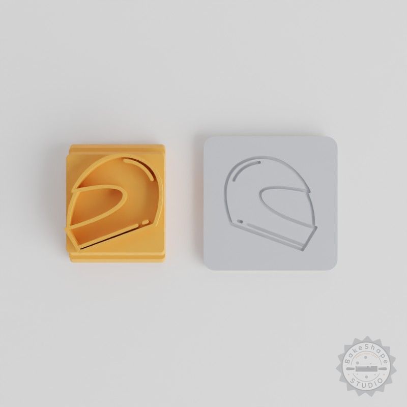 Helmet Stamp Tile Set, 5 Sizes for Clay, Cookies, Fondant, Perfect for Crafting