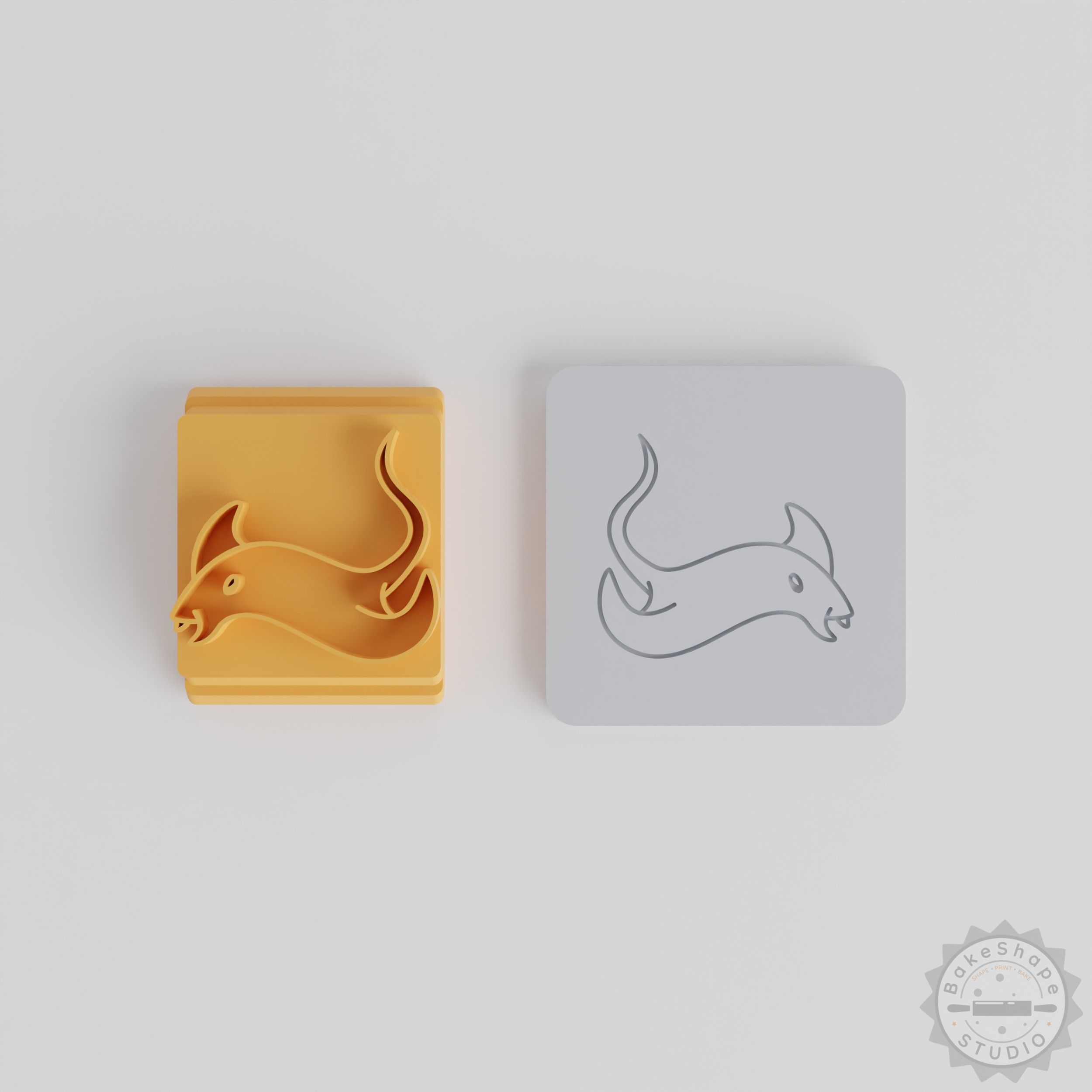 Stingray Stamp Tile Set, Multiple Sizes, Perfect for Clay, Cookies, Fondant, Sea Life Design