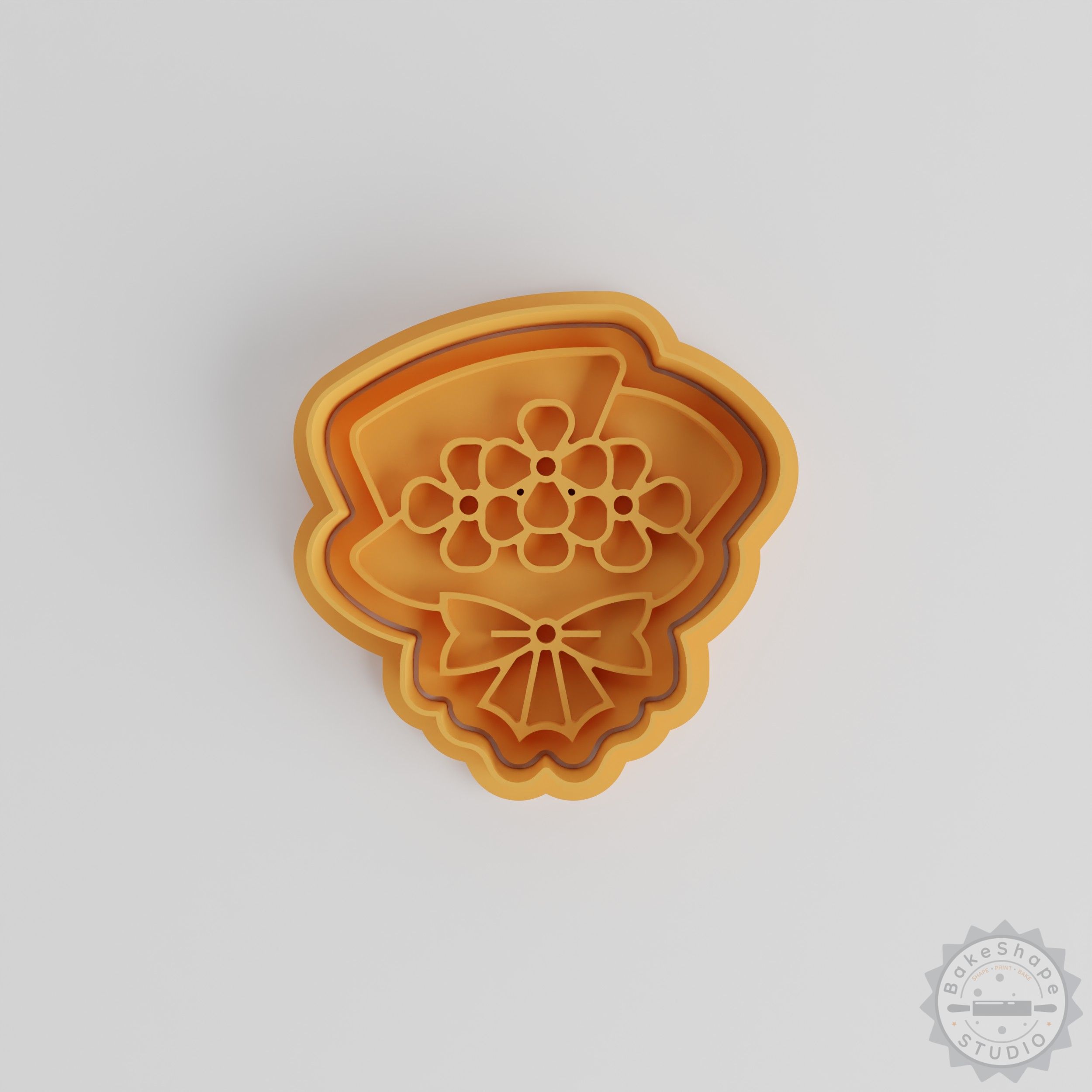 Floral Shape Cutter and Stamp Set, Perfect for Cookies and Fondant, 6-Piece Flower Design