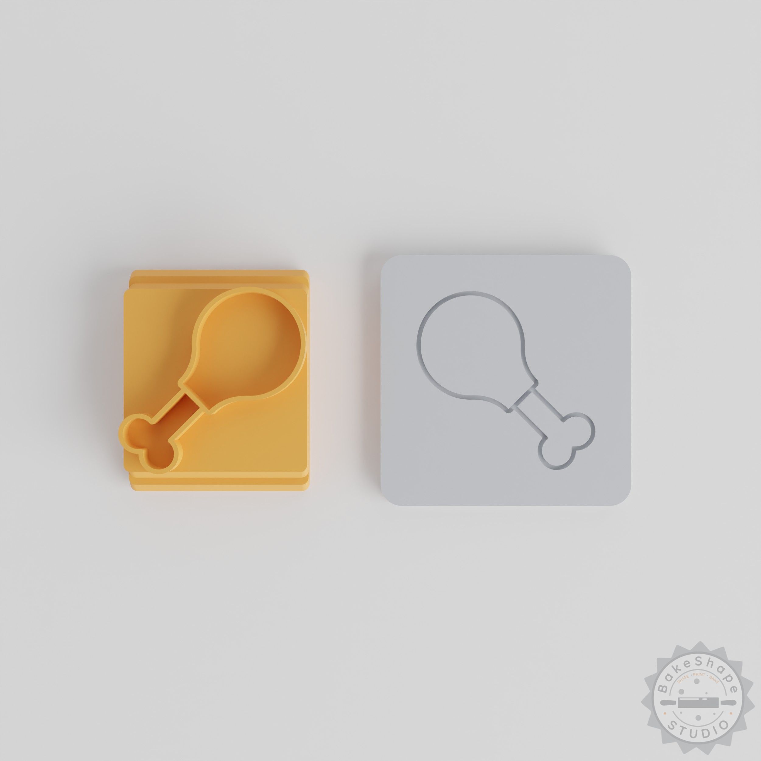 Chicken Wing Stamp Tile Set, 5 Sizes, Perfect for Clay and Fondant Crafting