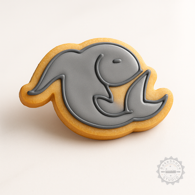 Decorated example 1 of Pisces Cookie Cutter & Stamp Set, Fish Zodiac Design, 6-Piece Shaping Tools for Fondant & Cookies