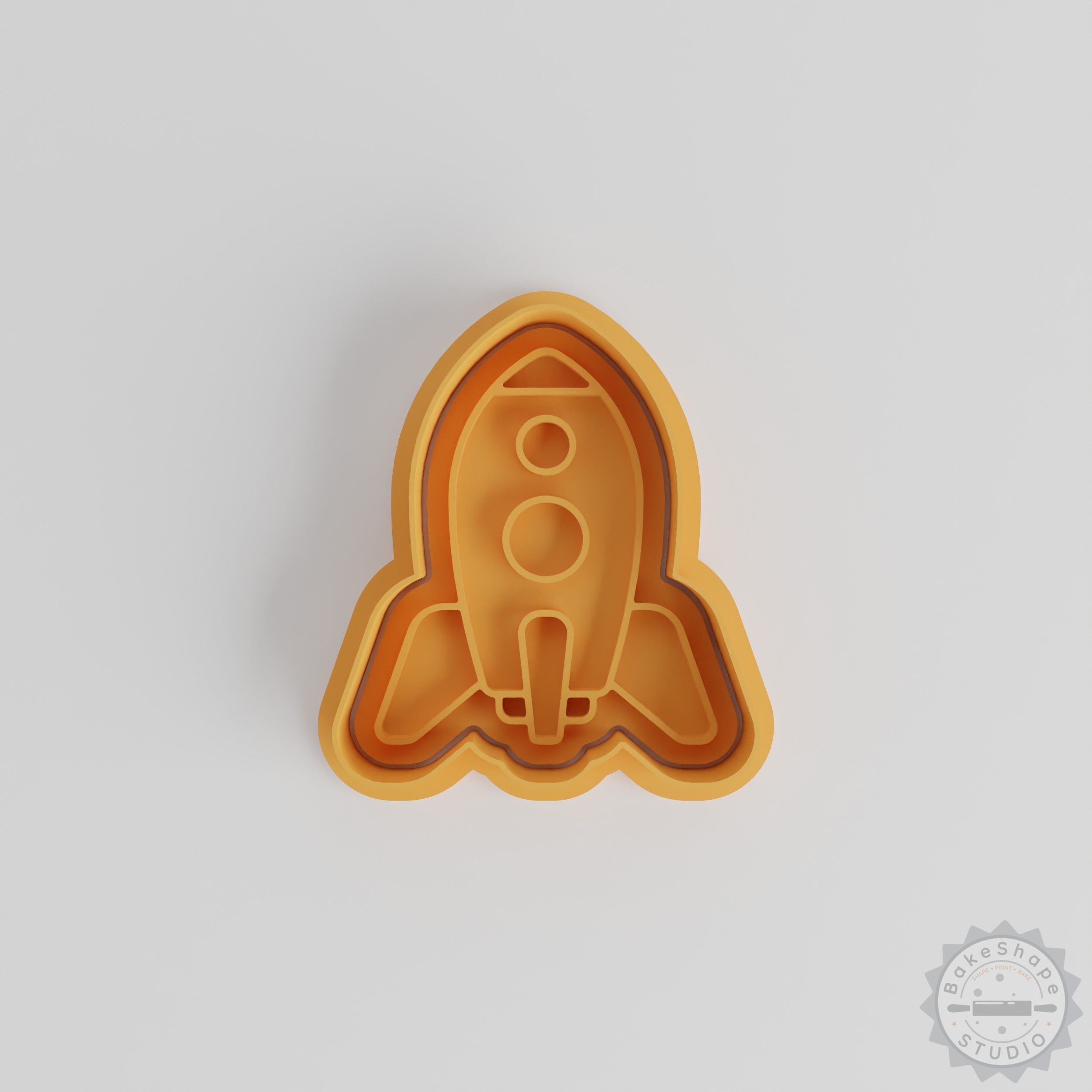 Rocket Ship Cookie Cutter Stamp Set, 6-Piece Spacecraft Fondant Baking Tool, Astronaut Vessel Shapes