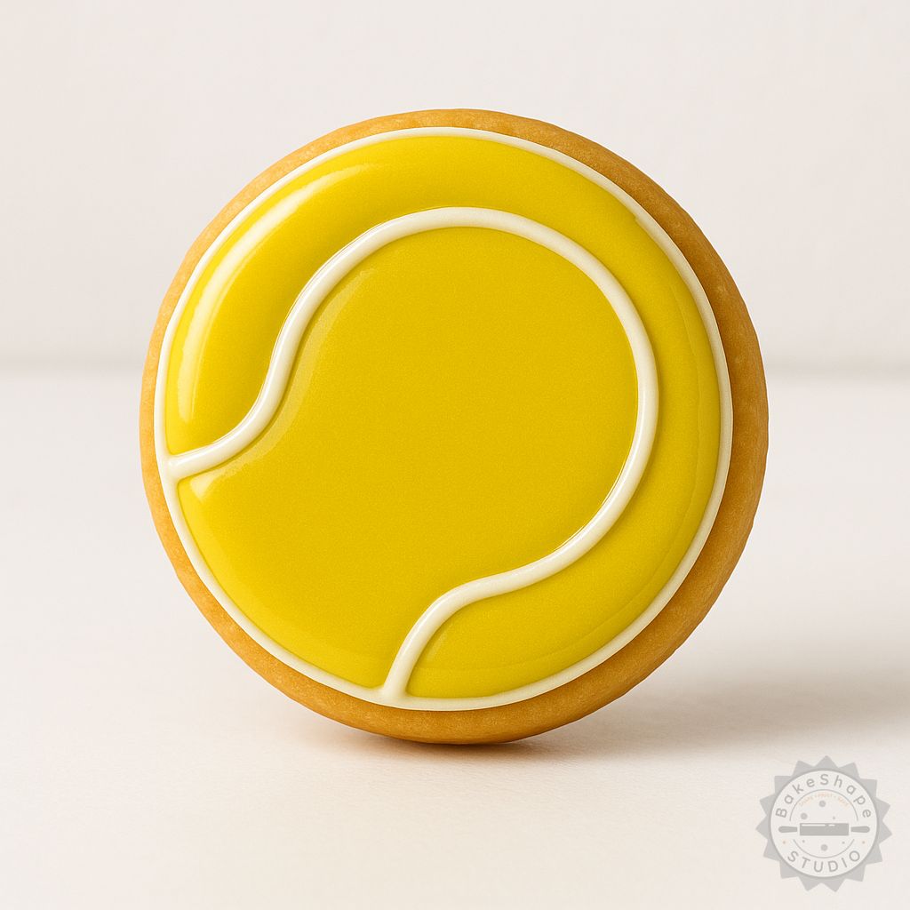 Tennis cookie cutter and stamp set STL for 3D printing in small, medium, and large sizes