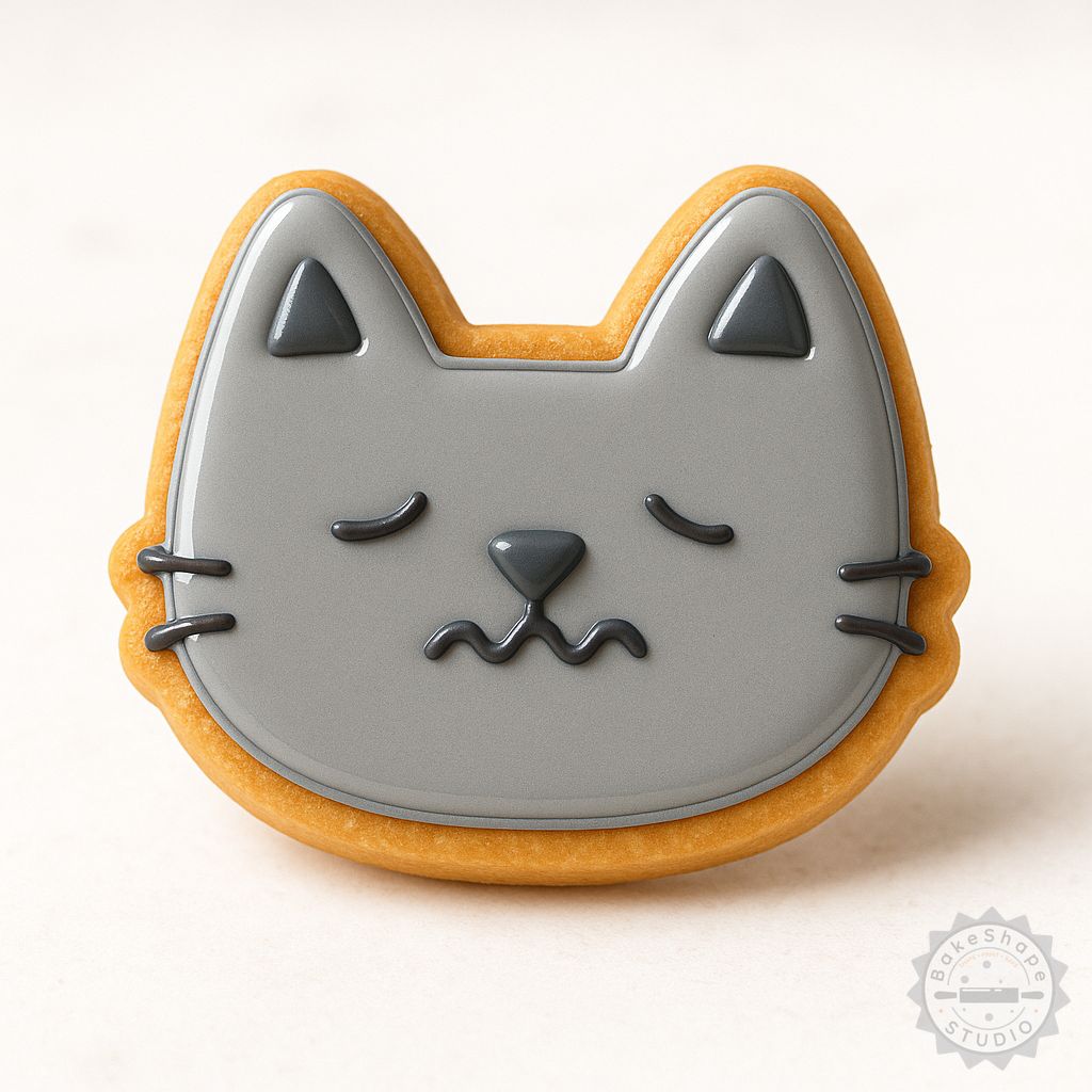 Nervous shape cookie cutter and stamp set STL for 3D printing with worried and anxious designs