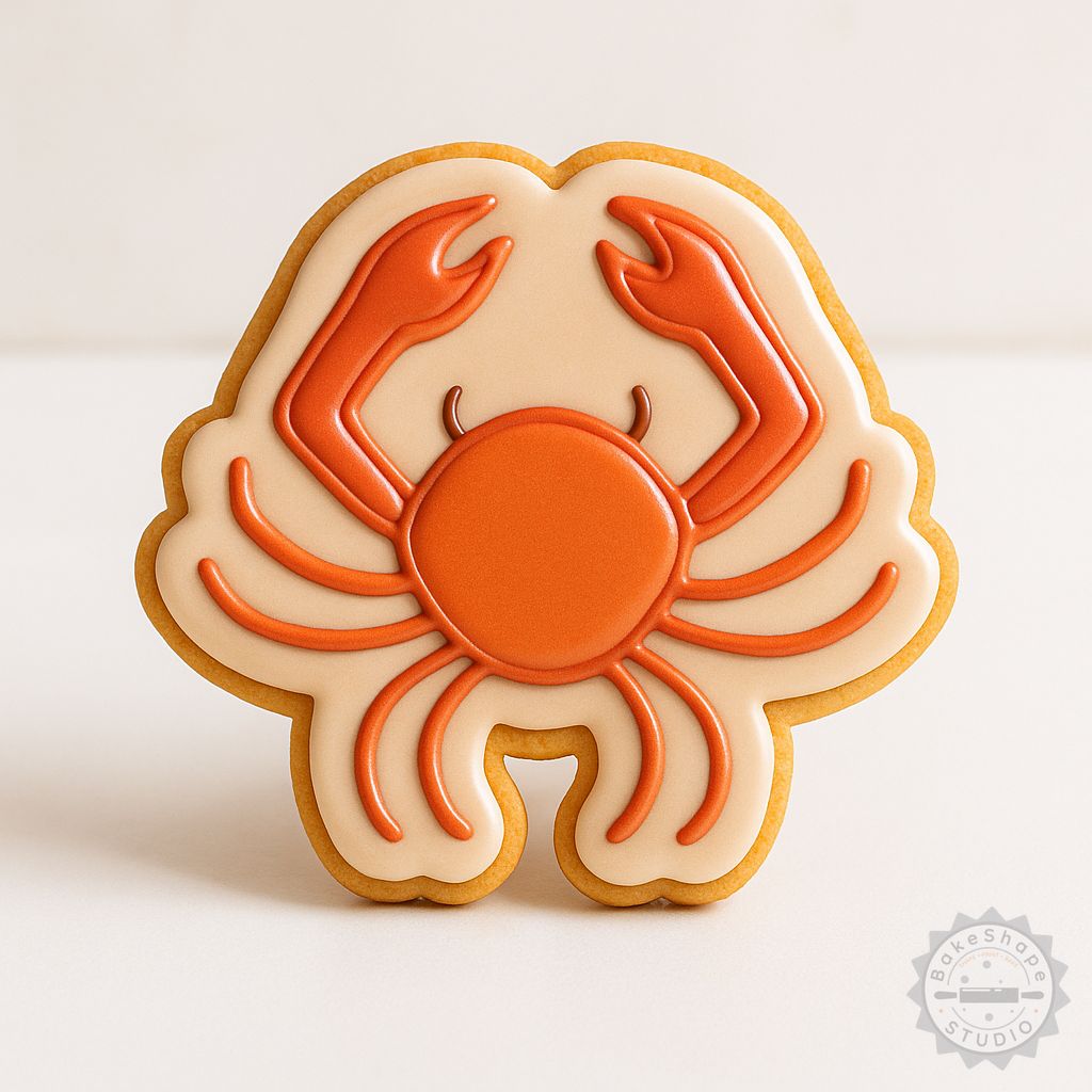 Cancer zodiac cookie cutter and stamp set STL for 3D printing with three size variations