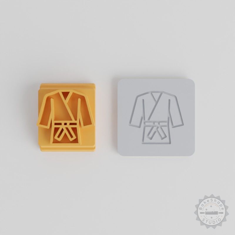 Martial Arts Judo Stamp Tile Set for Clay & Fondant, 20-40mm, 5-Piece Collection