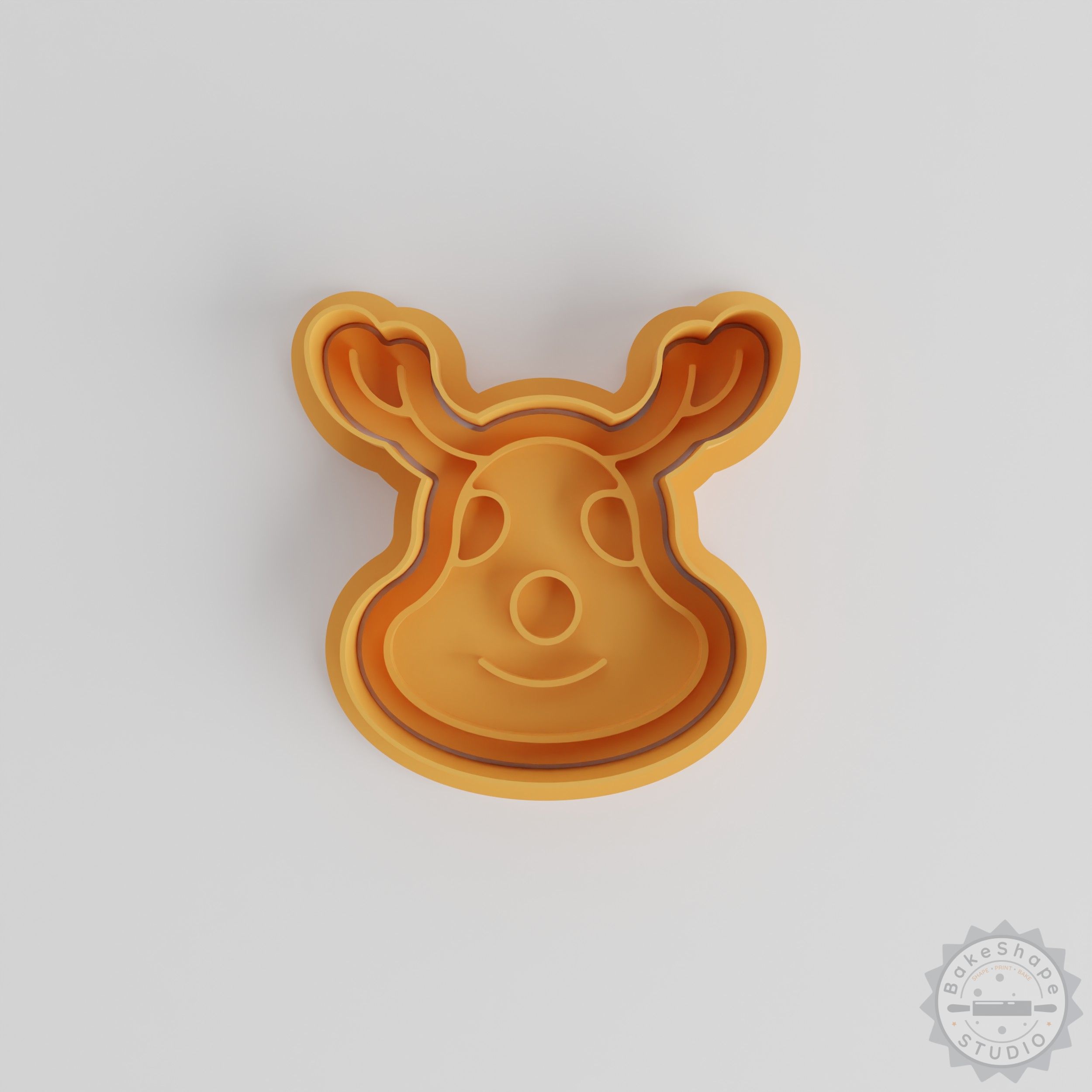 Reindeer Cookie Cutter and Stamp Set, 6 Piece, Holiday Baking, Fondant, S/M/L Sizes