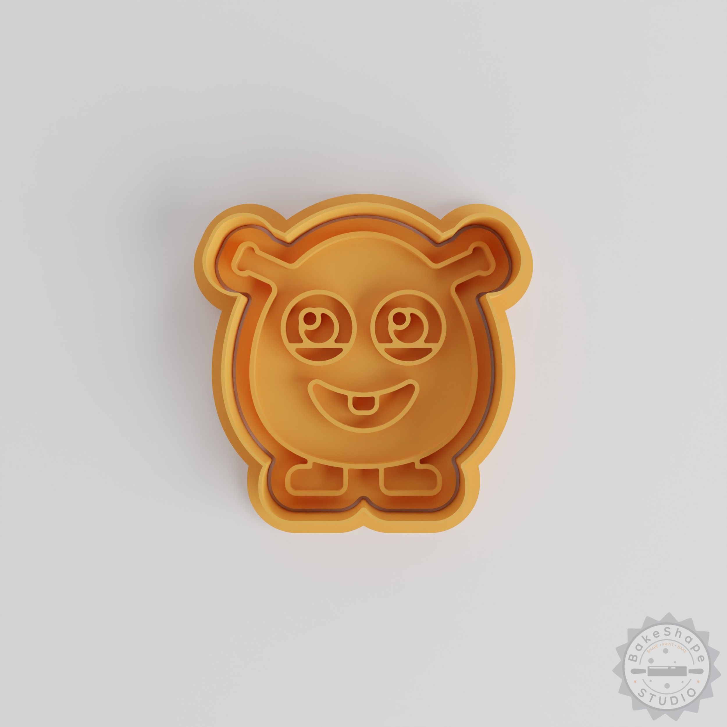 Ogre Ear Round Monster Cookie Cutter Stamp Set, 6-Piece, S/M/L Sizes, Funny Creature Design