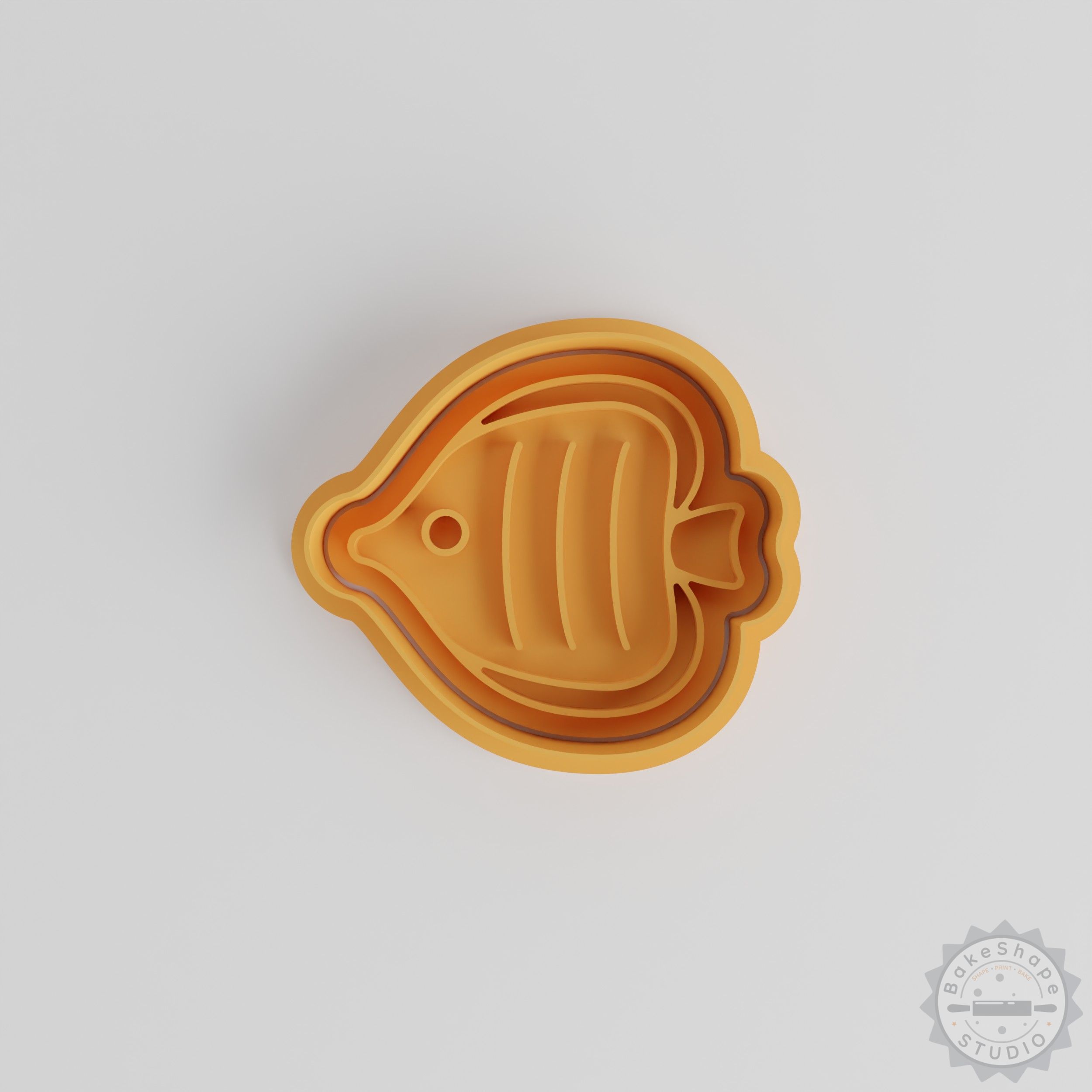 Tropical Fish Cookie Cutter & Stamp Set, 6-Piece, S/M/L, Perfect for Fondant & Baking