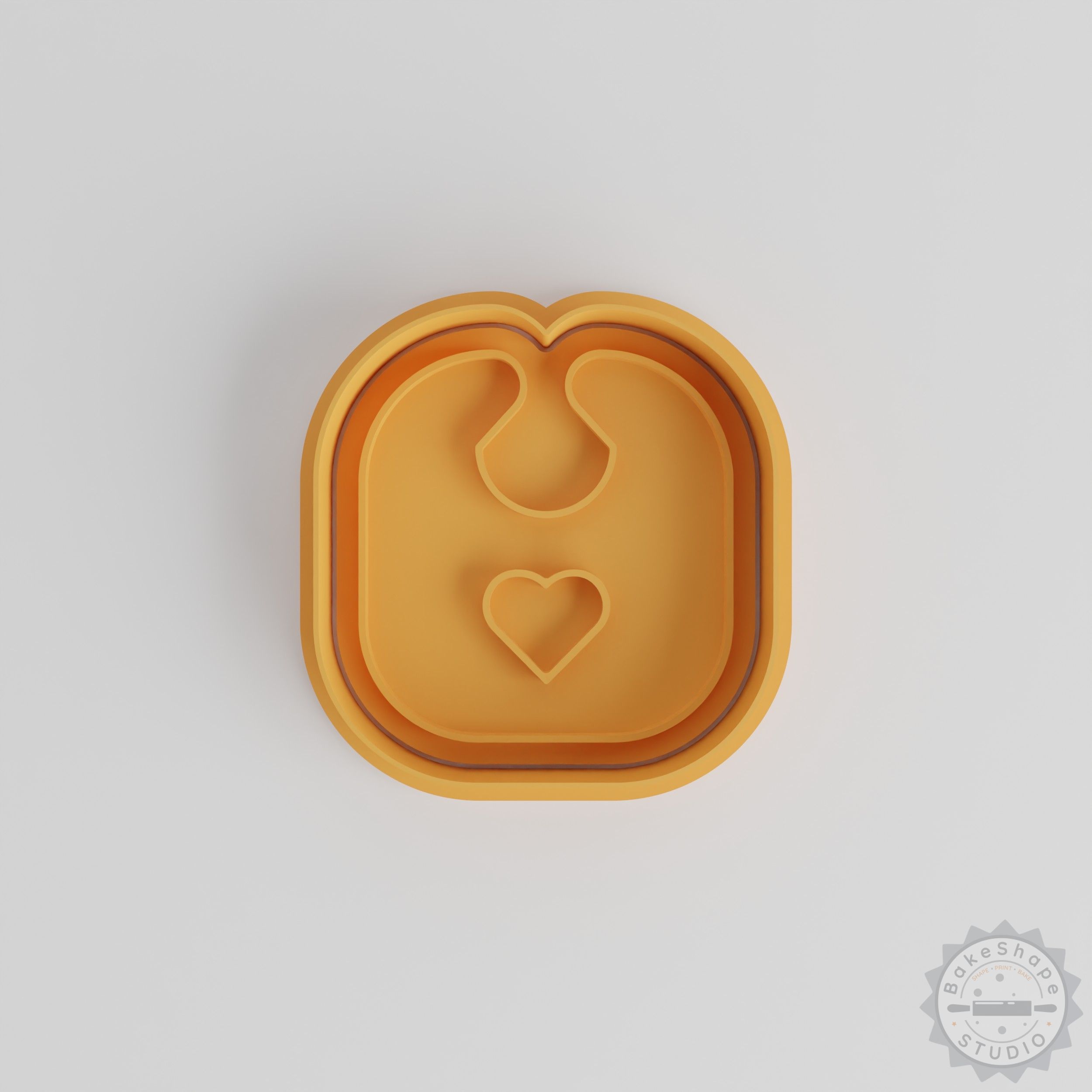 Baby Shower Cookie Cutter and Stamp Set, 6-Piece, Bib Design, S/M/L Sizes