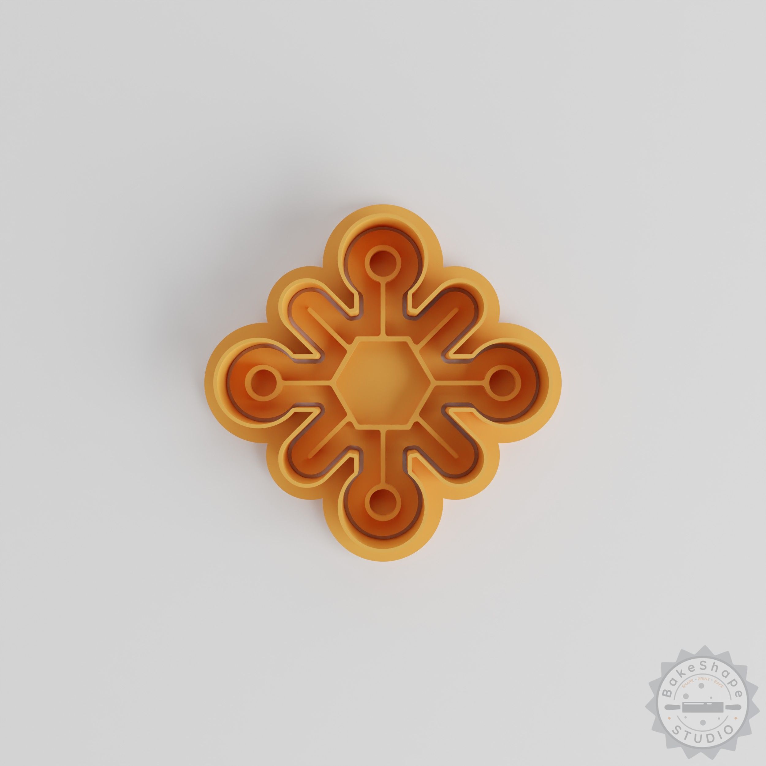 Snowflake Cookie Cutter Stamp Set, 6 Pieces, Perfect for Fondant, S/M/L Sizes
