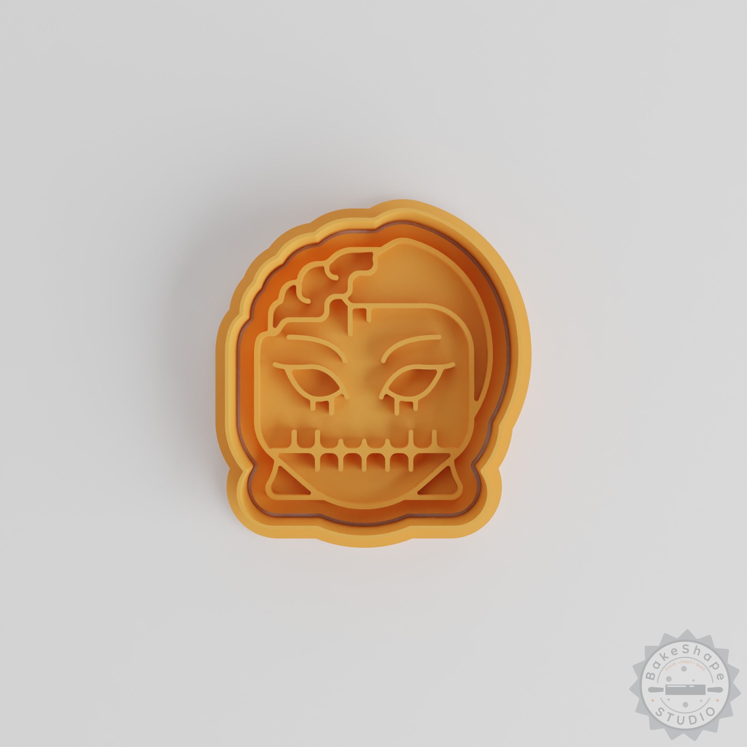 Zombie Girl Cookie Cutter & Stamp Set, Halloween Baking, S/M/L Sizes, 6-Piece Halloween Decor
