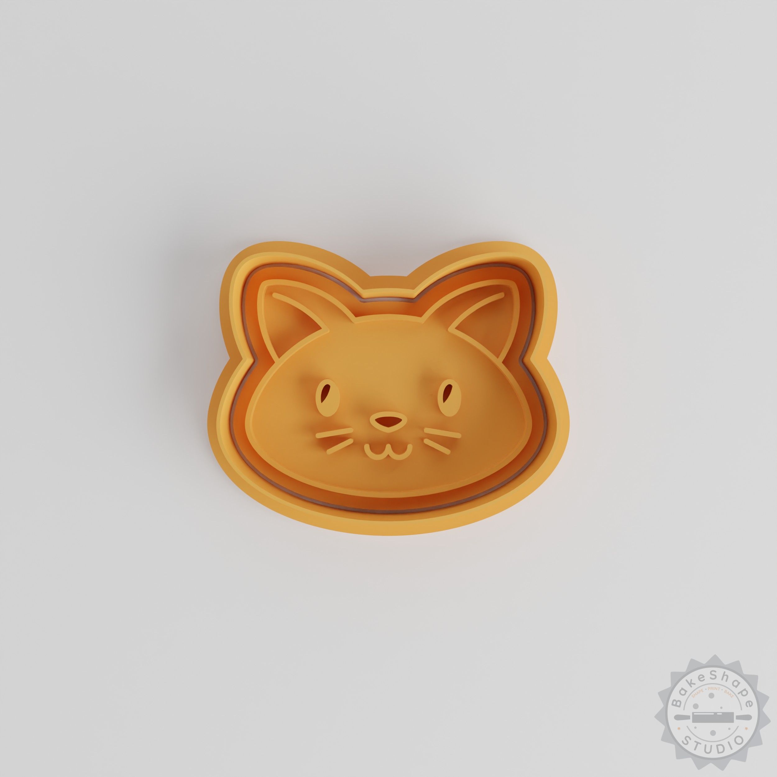 Cat Cookie Cutter and Stamp Set, Animal Shape for Cookies and Fondant, 6-Piece in S/M/L Sizes
