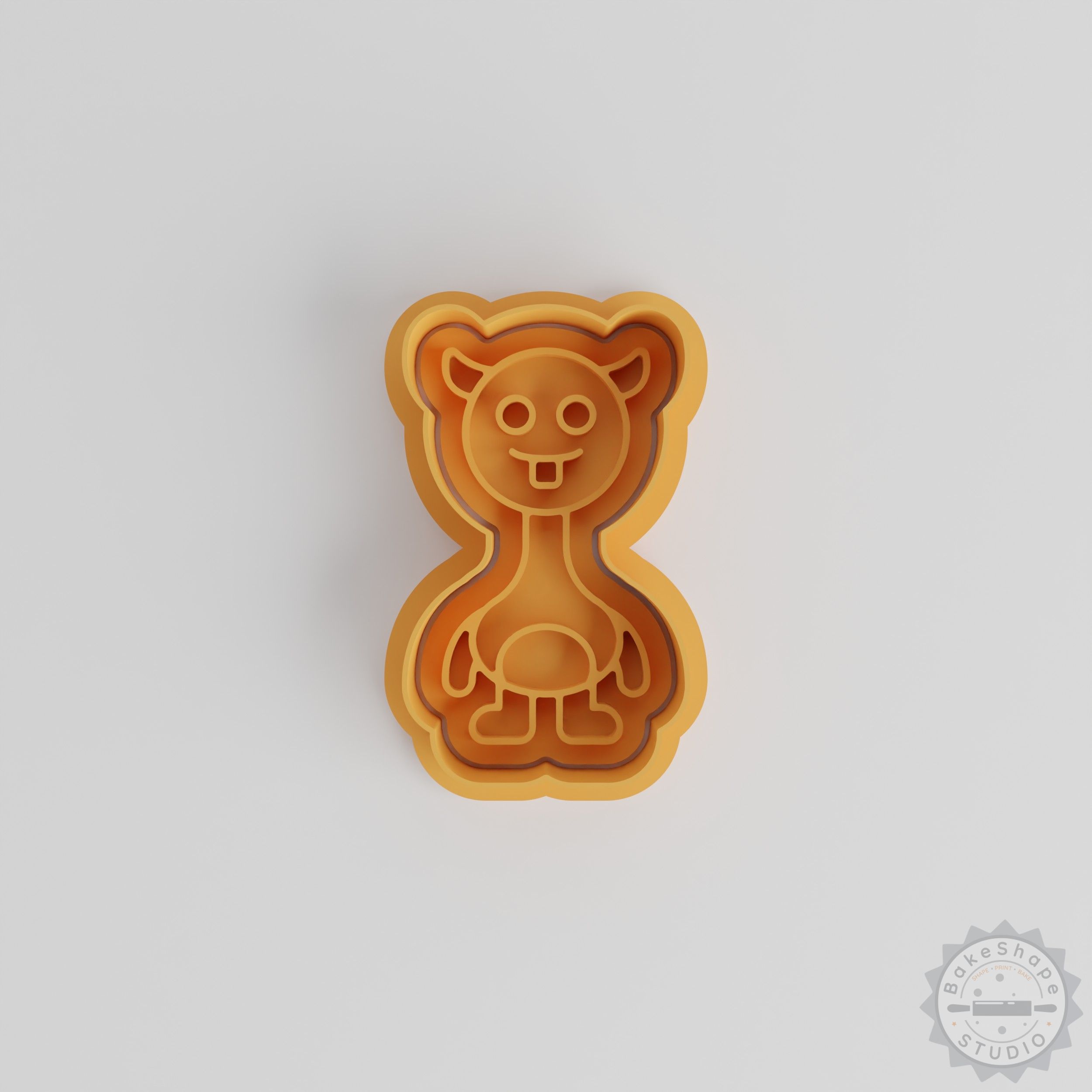 Cartoon Creature Cookie Cutter & Stamp Set, Long Neck Monster, 6 Piece, 3 Sizes